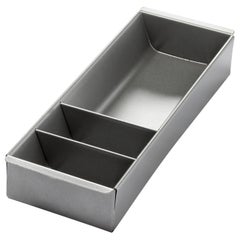 Steel Tanker Drawer Insert/ Organizer, Refinished in Silver