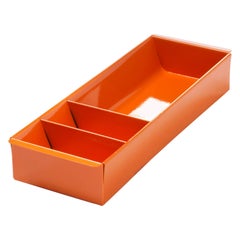 Steel Tanker Drawer Insert Repurposed as Organizer, Refinished in Orange