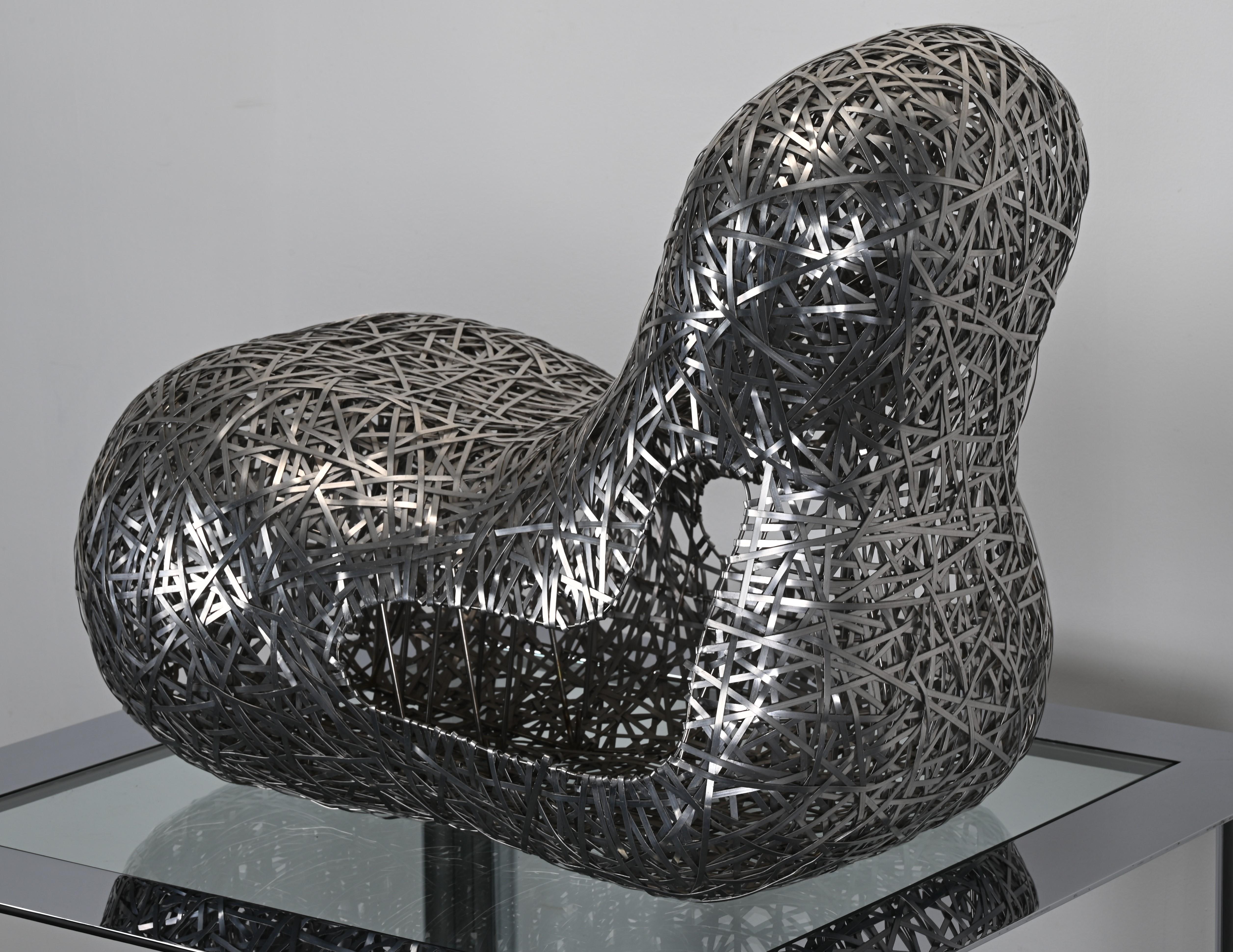 Steel Tongue Chair by Bannavis Andrew Sribyatta for Pie Studios, 2000s For Sale 1