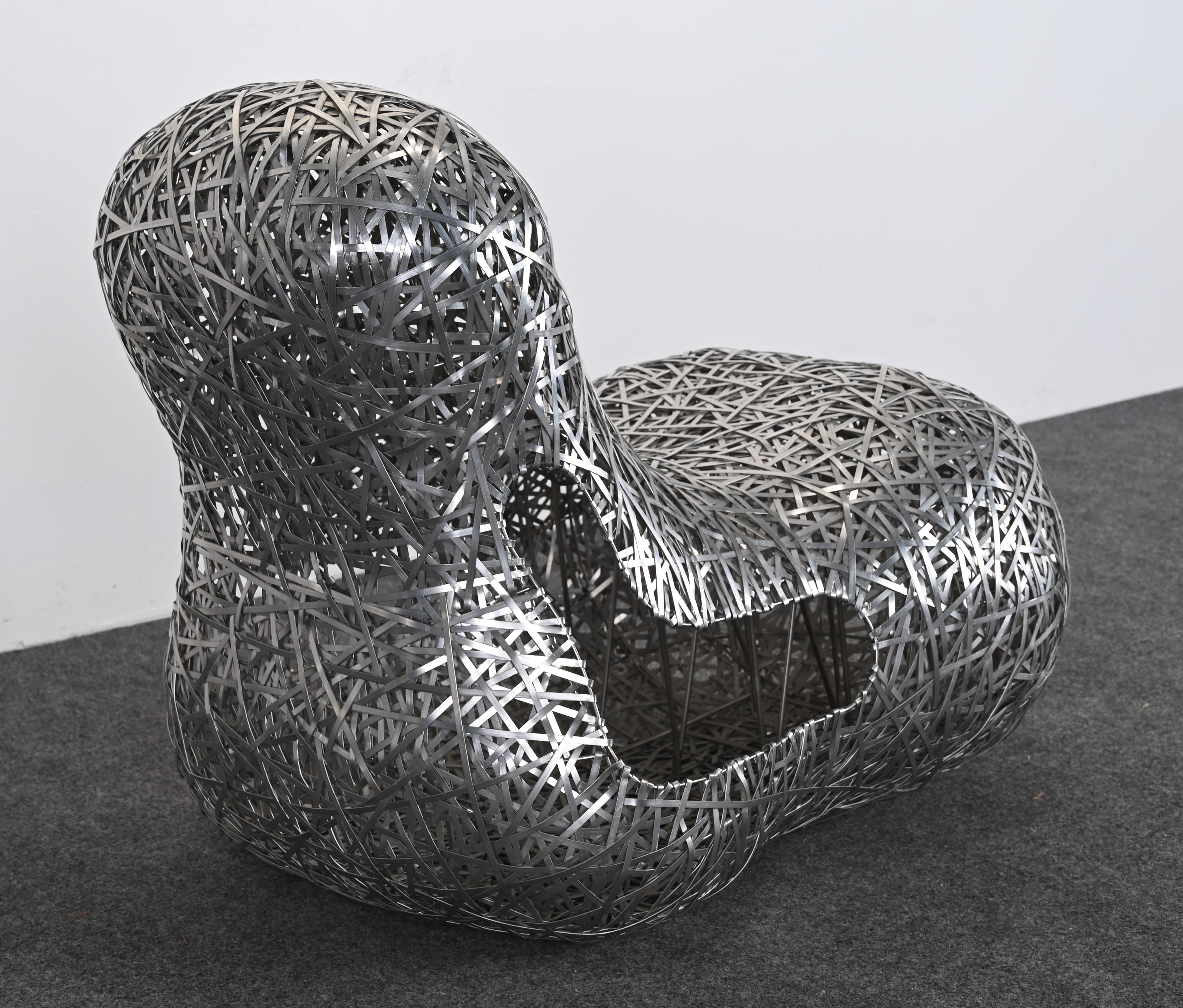 Chaise Tongue en acier de Bannavis Andrew Sribyatta pour Pie Studios, années 2000 en vente 4