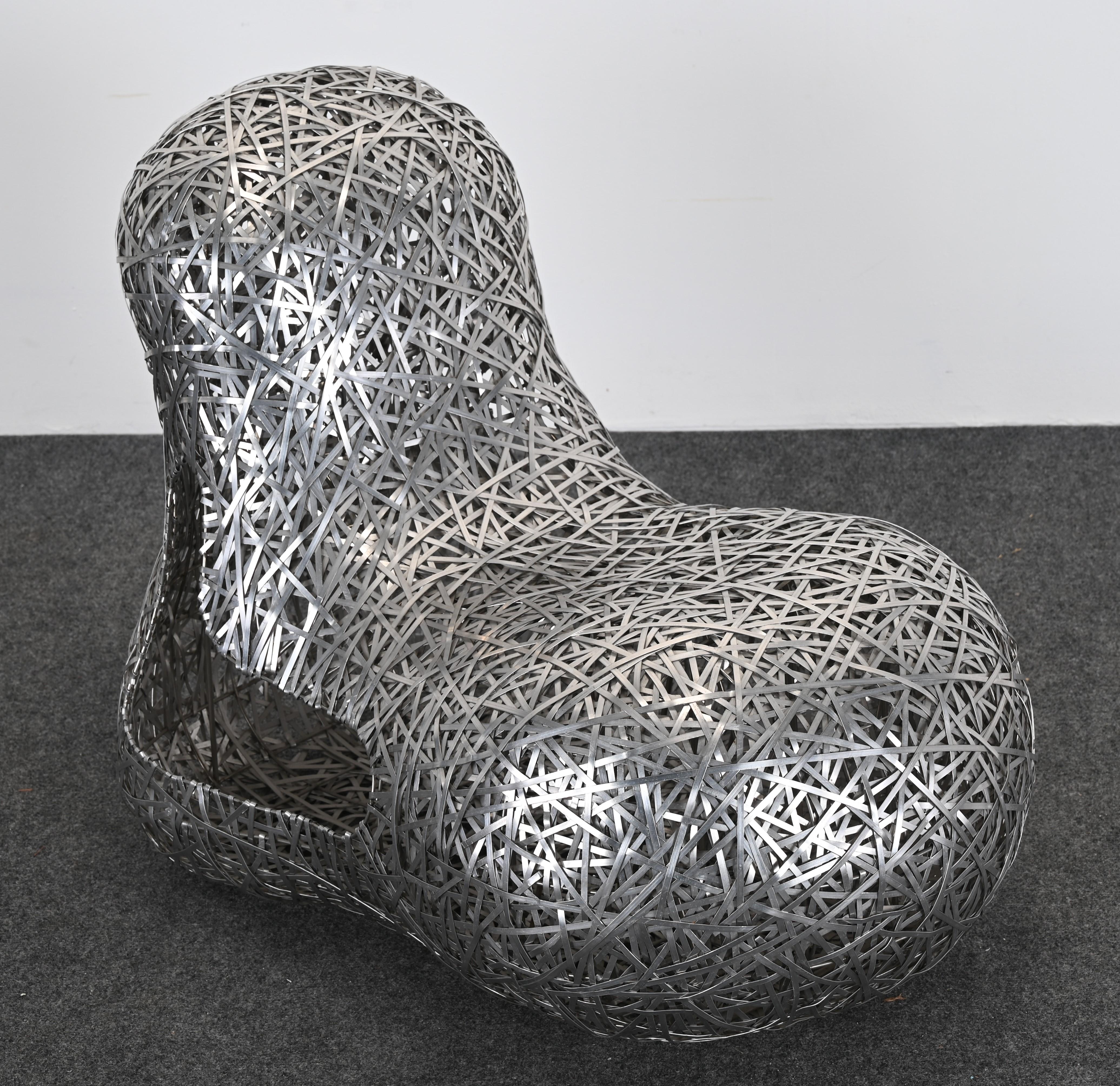 Chaise Tongue en acier de Bannavis Andrew Sribyatta pour Pie Studios, années 2000 en vente 6