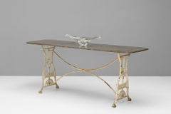 Steel Topped Garden Table