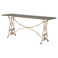 Table de jardin à plateau en acier