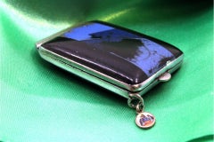 Steel travel watch, Condal brand, with mechanical movement and suspension ring