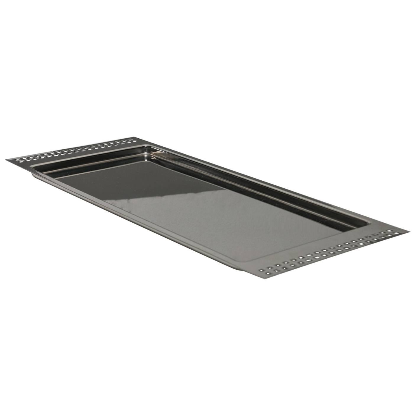 Steel Tray by Vittorio Gregotti for Cleto Munari, Italy, 1970s