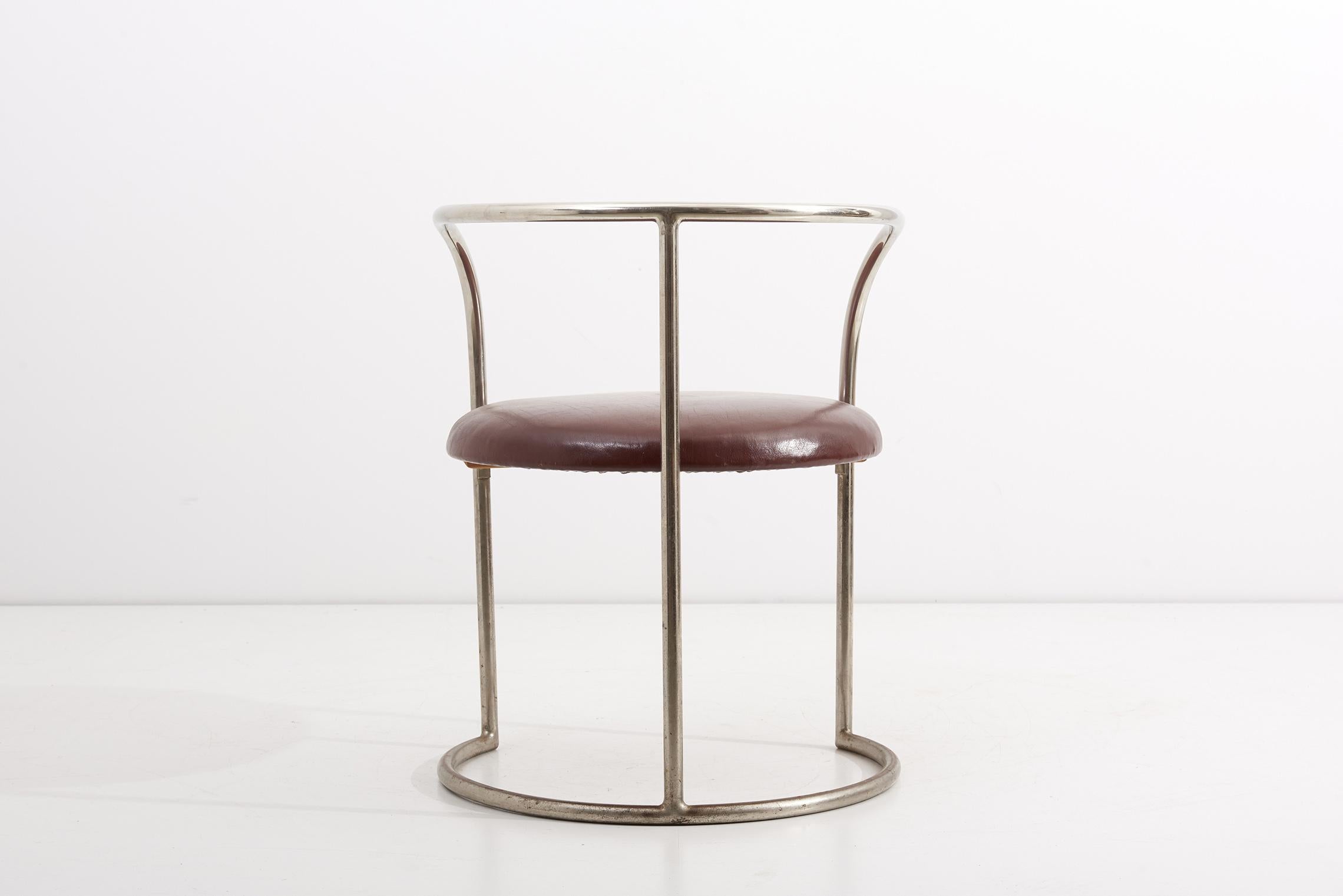 Steel Tube and Leather Chair by Eskil Sundahl, Sweden, 1930s 1