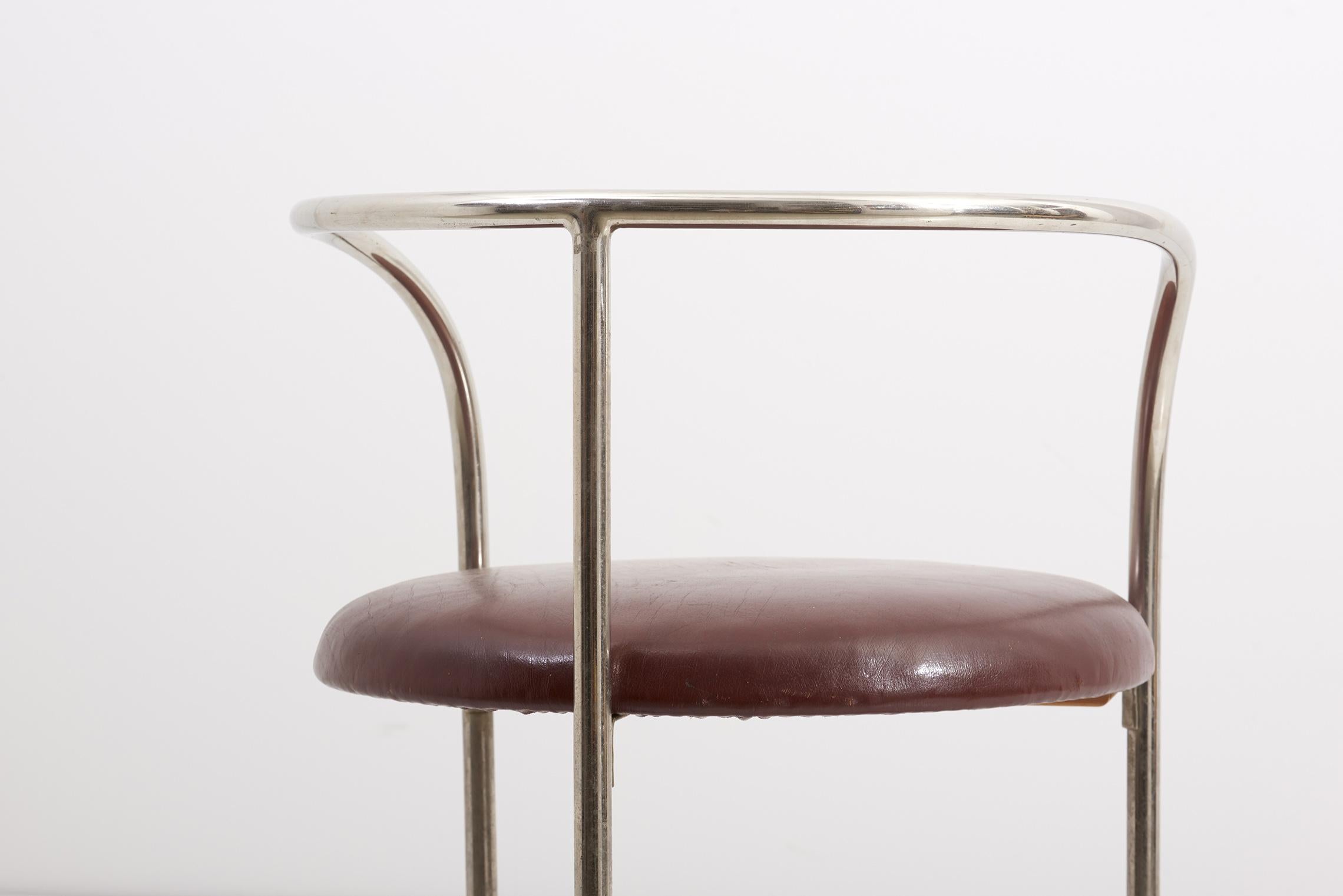 Steel Tube and Leather Chair by Eskil Sundahl, Sweden, 1930s 2