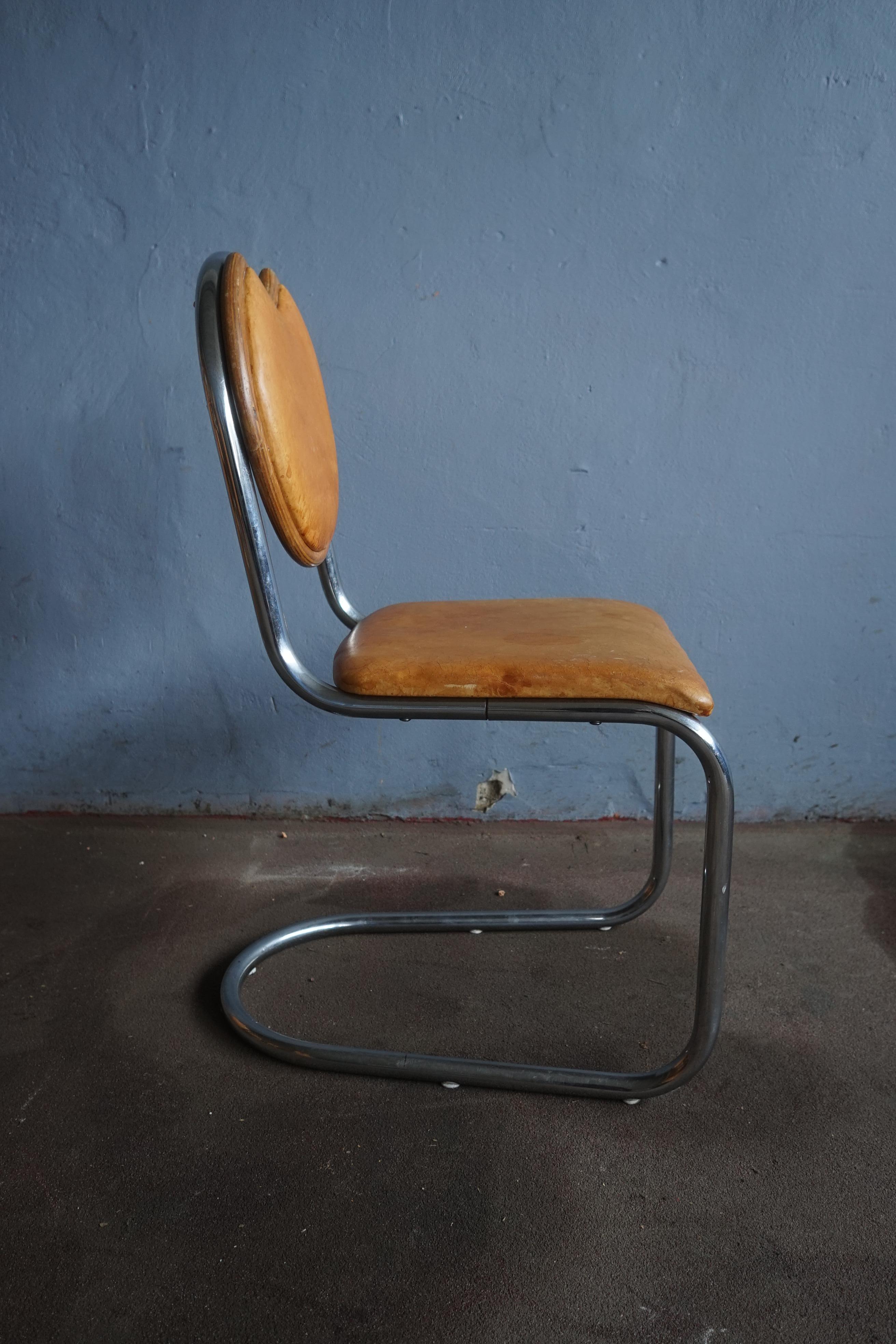 Steel Tube Chair Designed by Sven Markelius for Ds Staal Sweden, 1930s For Sale 6