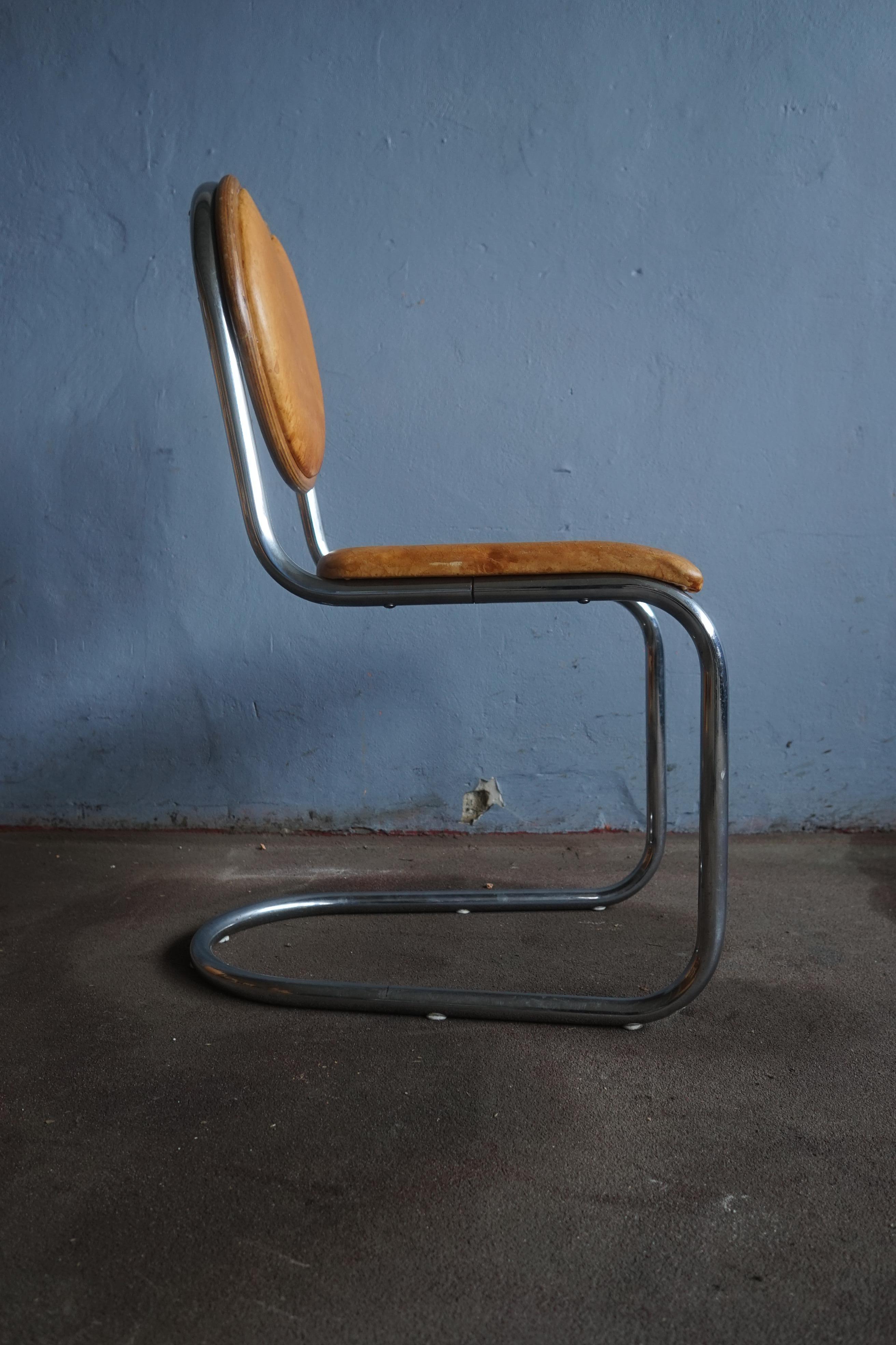 Steel Tube Chair Designed by Sven Markelius for Ds Staal Sweden, 1930s For Sale 7