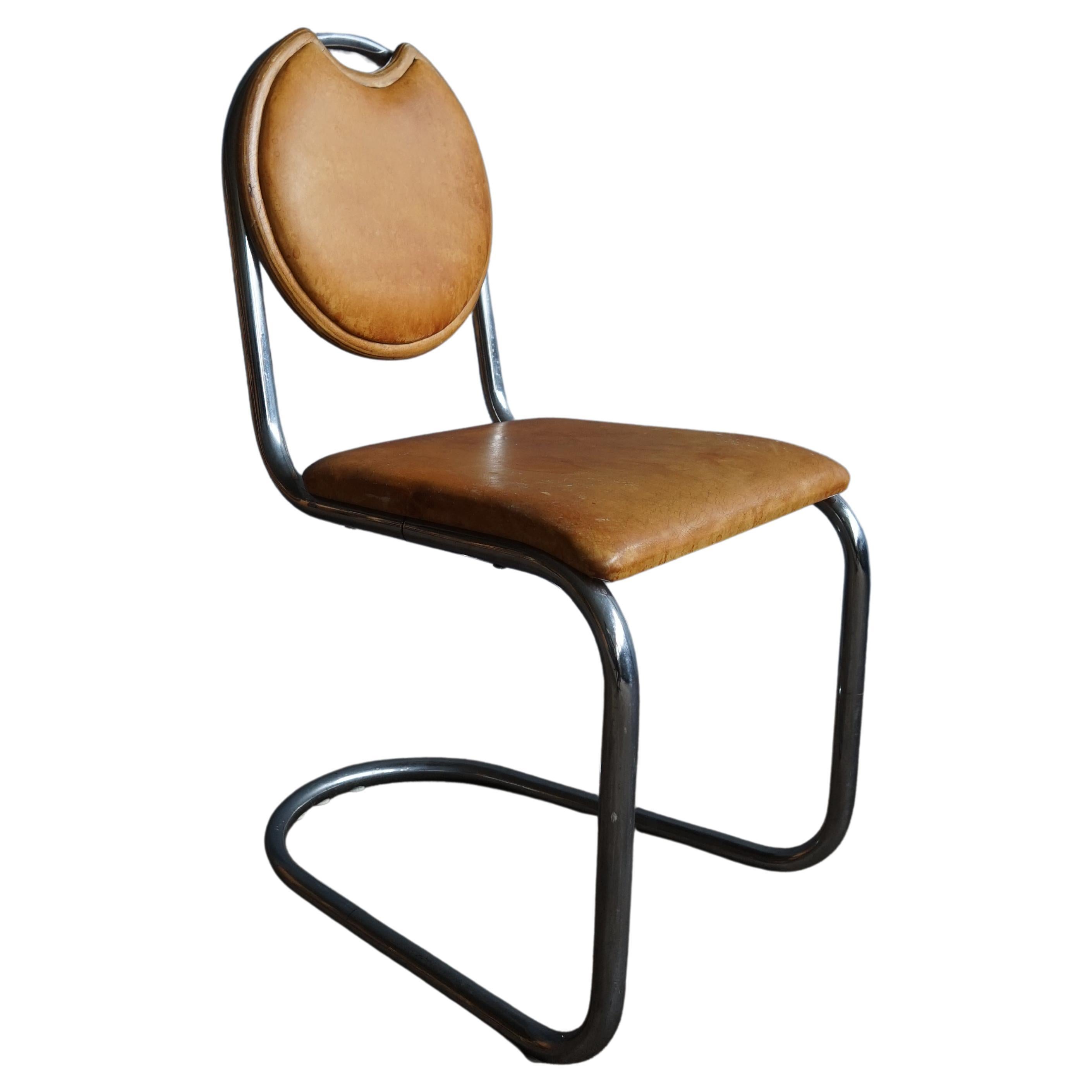 Steel Tube Chair Designed by Sven Markelius for Ds Staal Sweden, 1930s For Sale