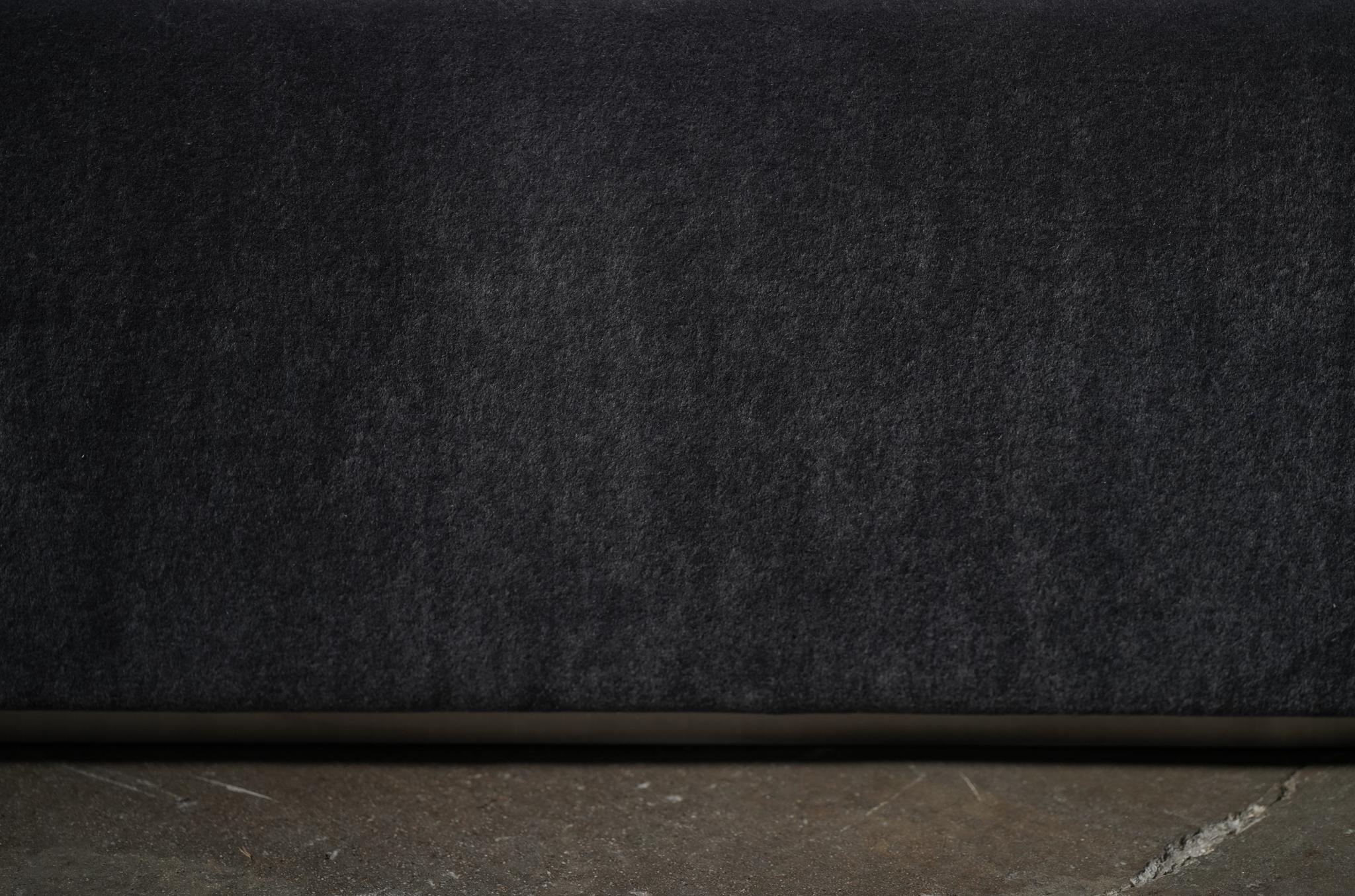 Steel Upholstered Headboard Bed, By Studio Balestra For Sale 5