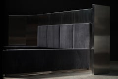 Steel Upholstered Headboard Bed, By Studio Balestra