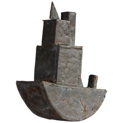 Steel with Patinated Brass Brazed Tugboat