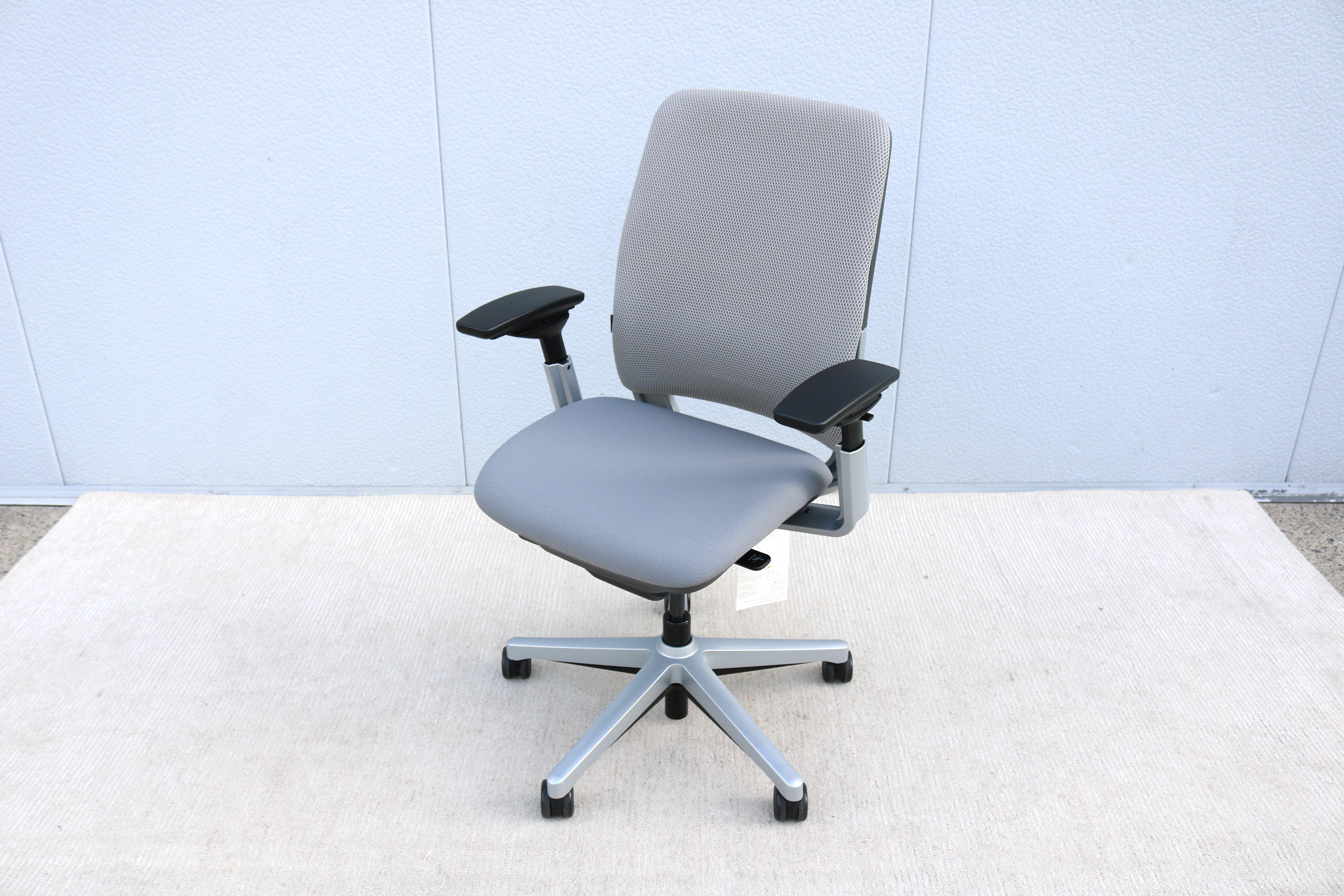 Amia is a versatile ergonomic office chair designed to handle long hours of sitting.
Features adjustable LiveLumbar technology inside its backrest that responds to the movement of your back. 
Fully adjustable and easily adjusts to fit you for
