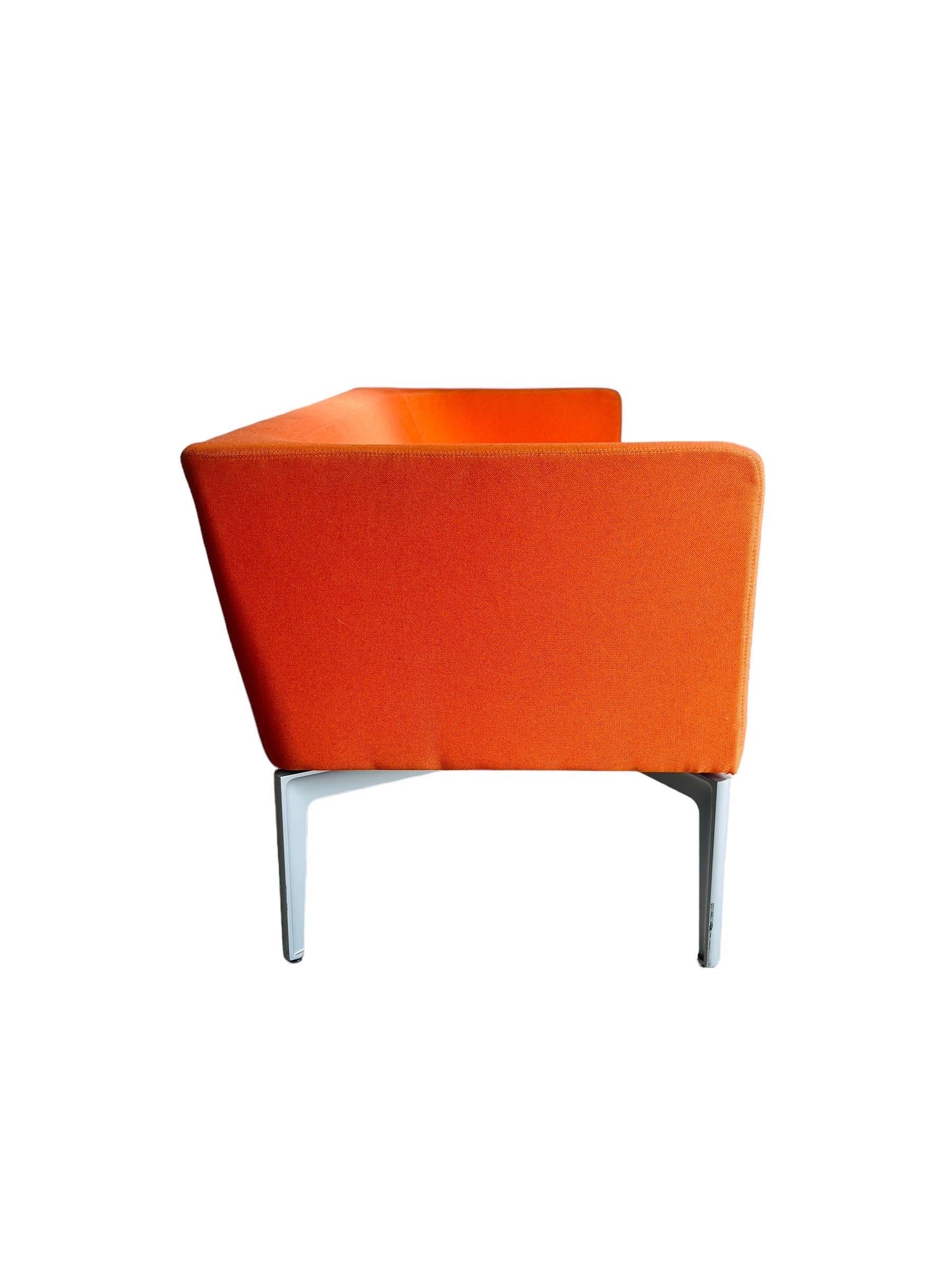 Steelcase Bivi Rumble Seat Collection: Vibrant Orange Modern Sofa 5