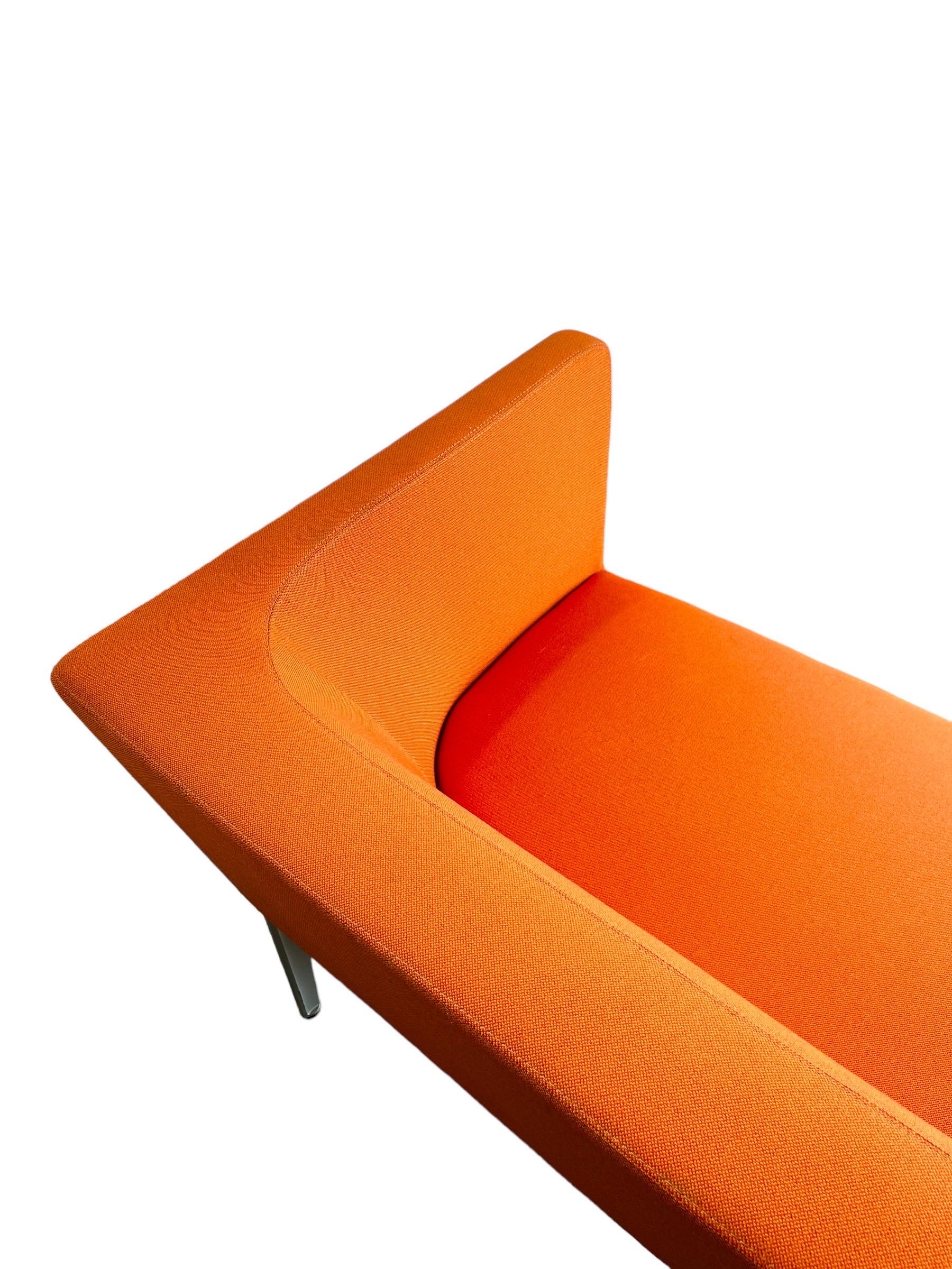 Steelcase Bivi Rumble Seat Collection: Vibrant Orange Modern Sofa 8