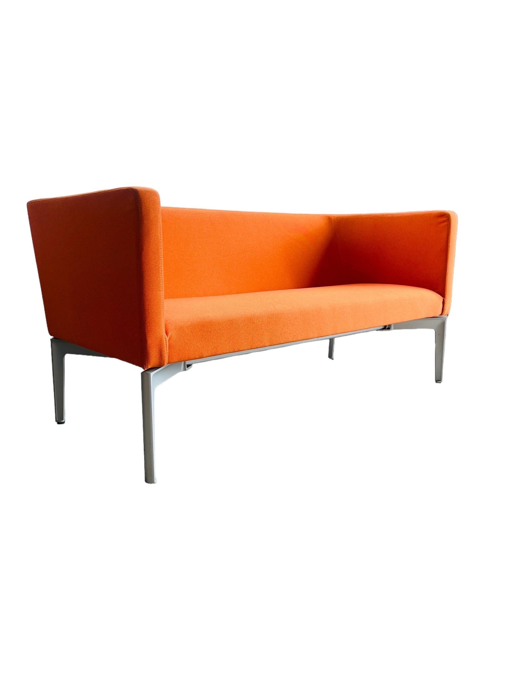 American Steelcase Bivi Rumble Seat Collection: Vibrant Orange Modern Sofa