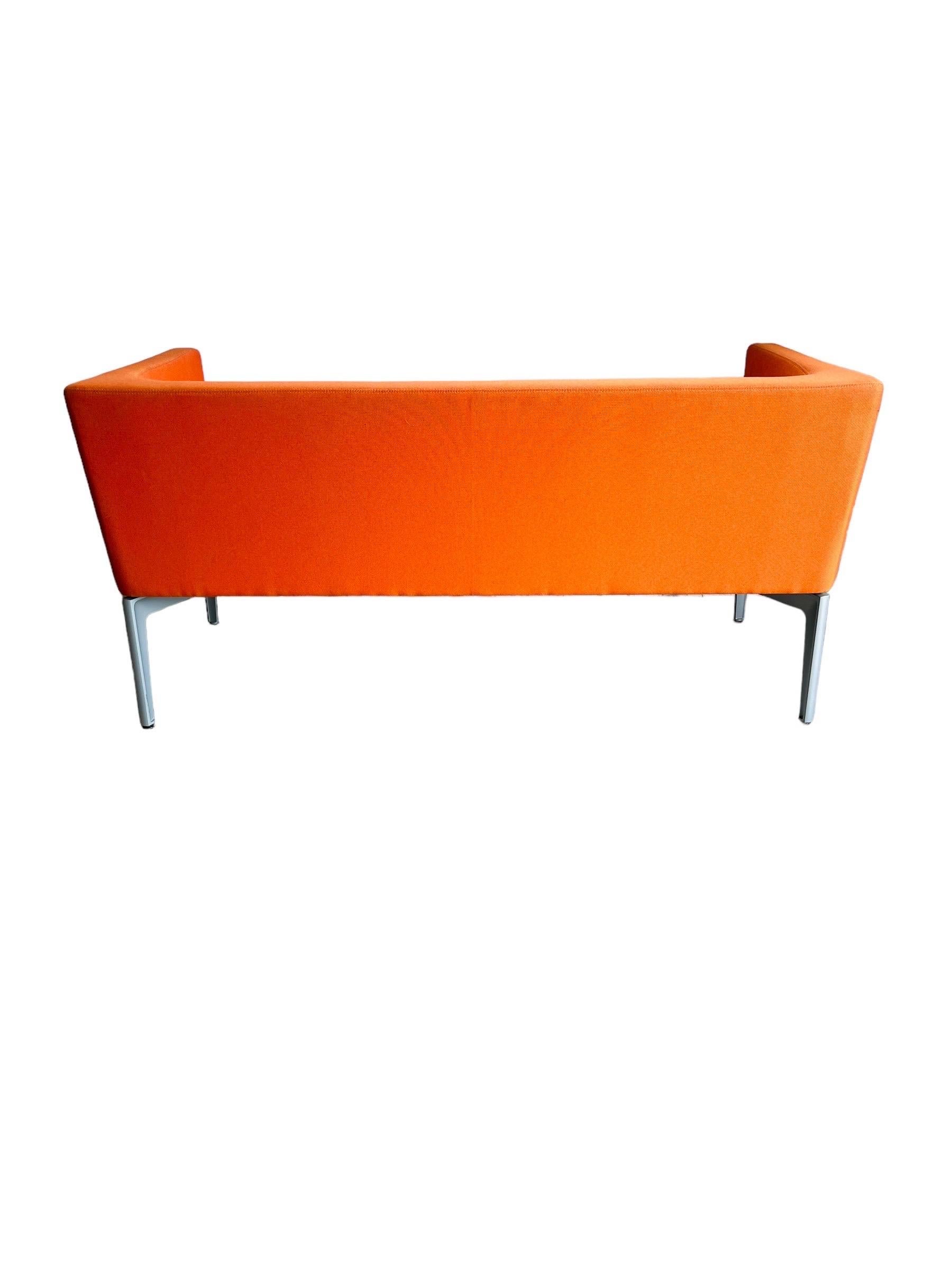 Steelcase Bivi Rumble Seat Collection: Vibrant Orange Modern Sofa 1