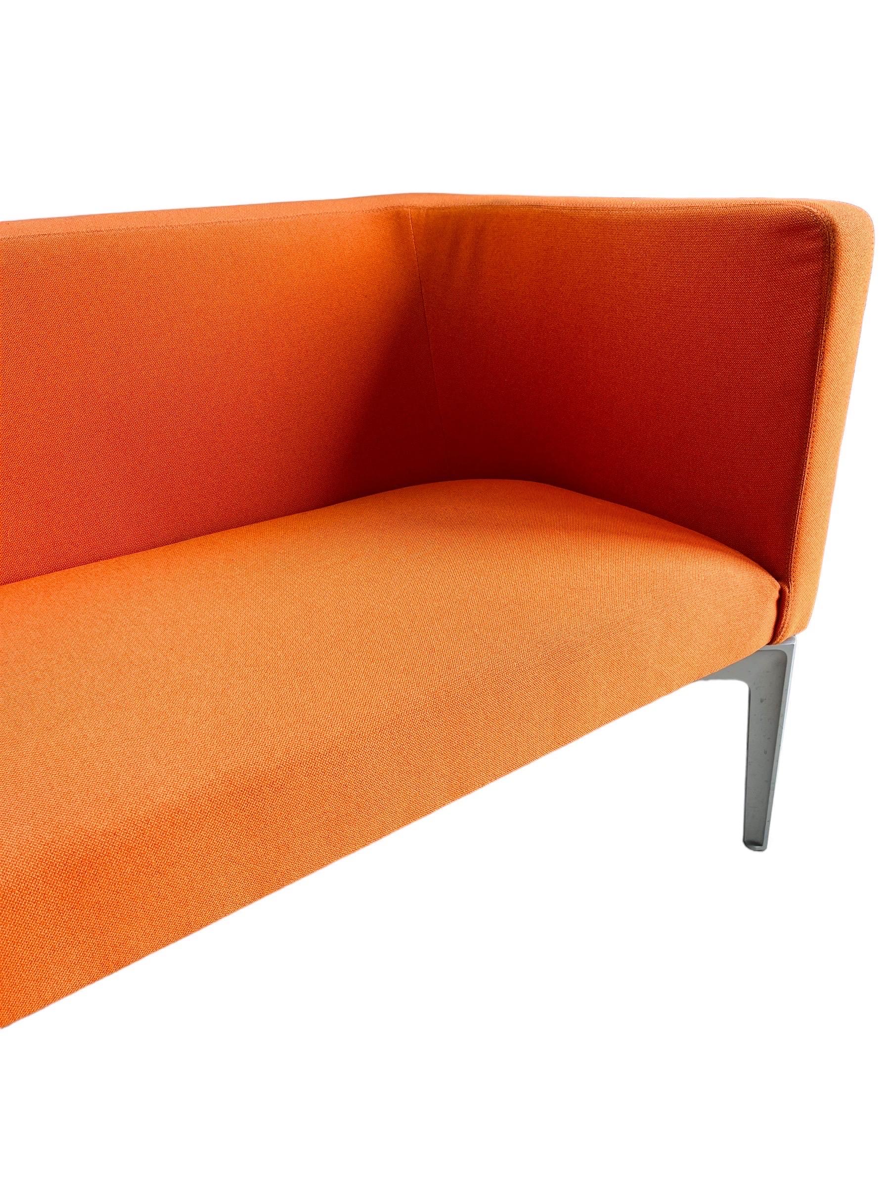 Steelcase Bivi Rumble Seat Collection: Vibrant Orange Modern Sofa 2