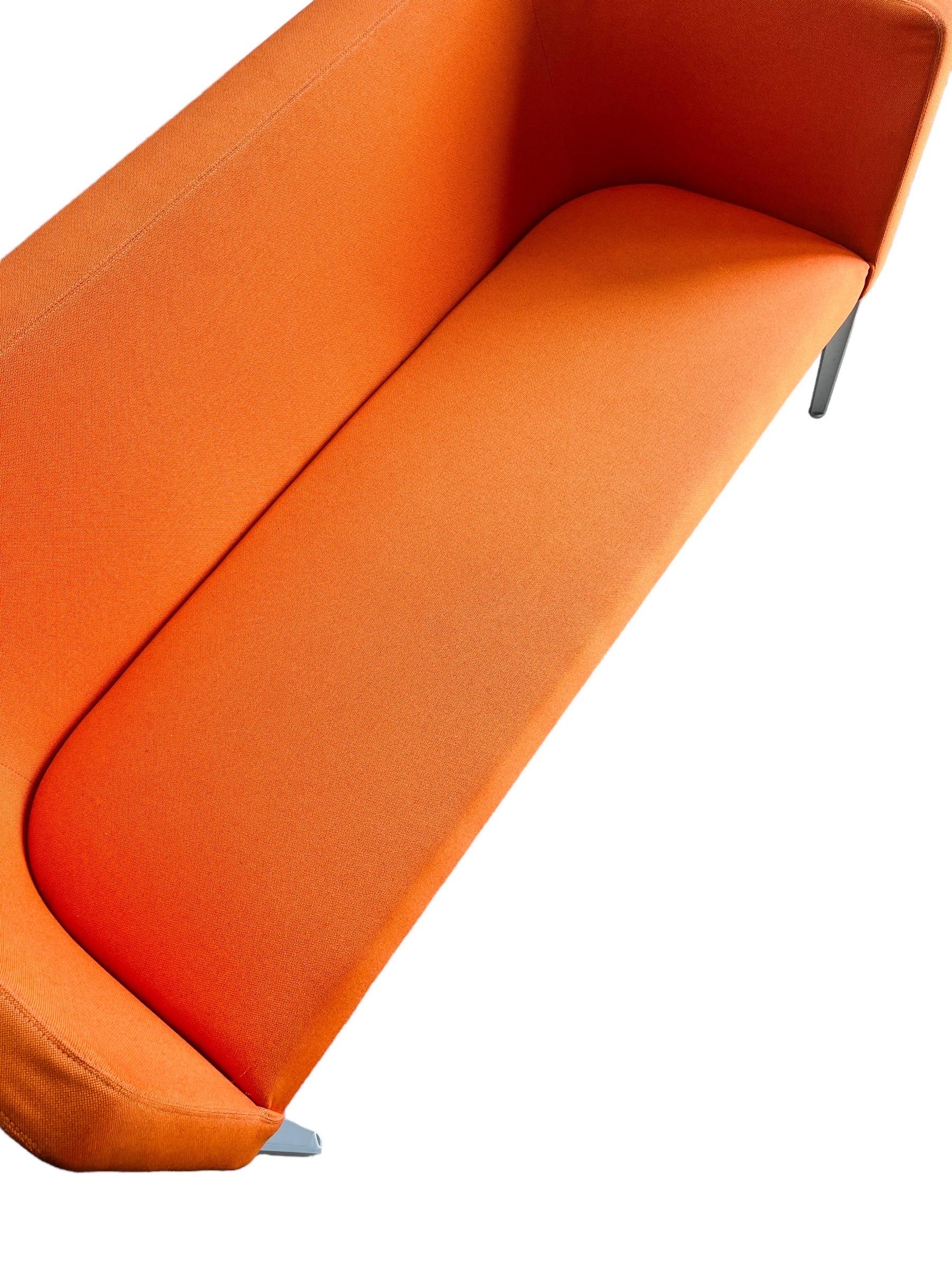 Steelcase Bivi Rumble Seat Collection: Vibrant Orange Modern Sofa 3