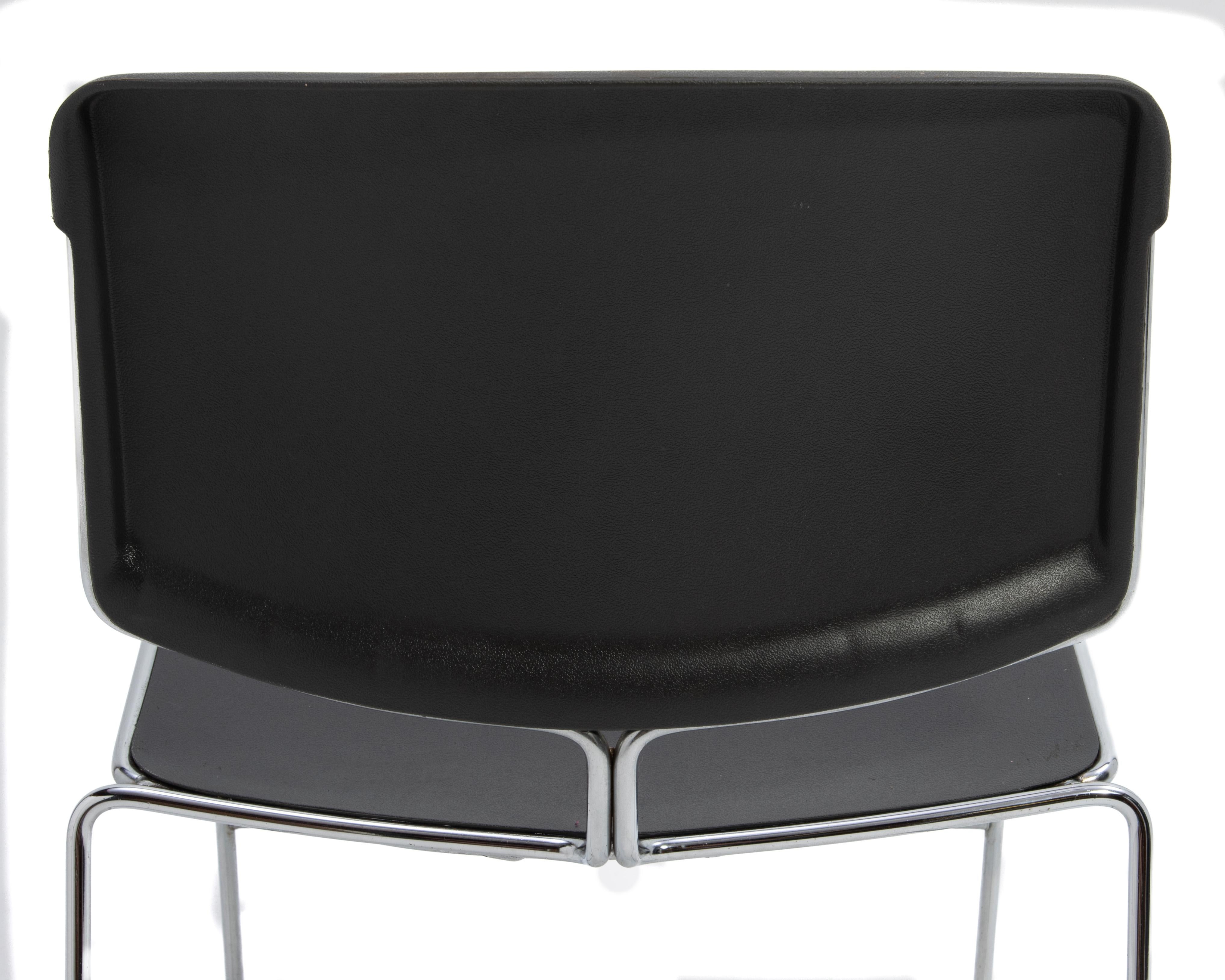 Steelcase Black Max Stacker Chaises empilables avec chariot, lot de 25 en vente 1