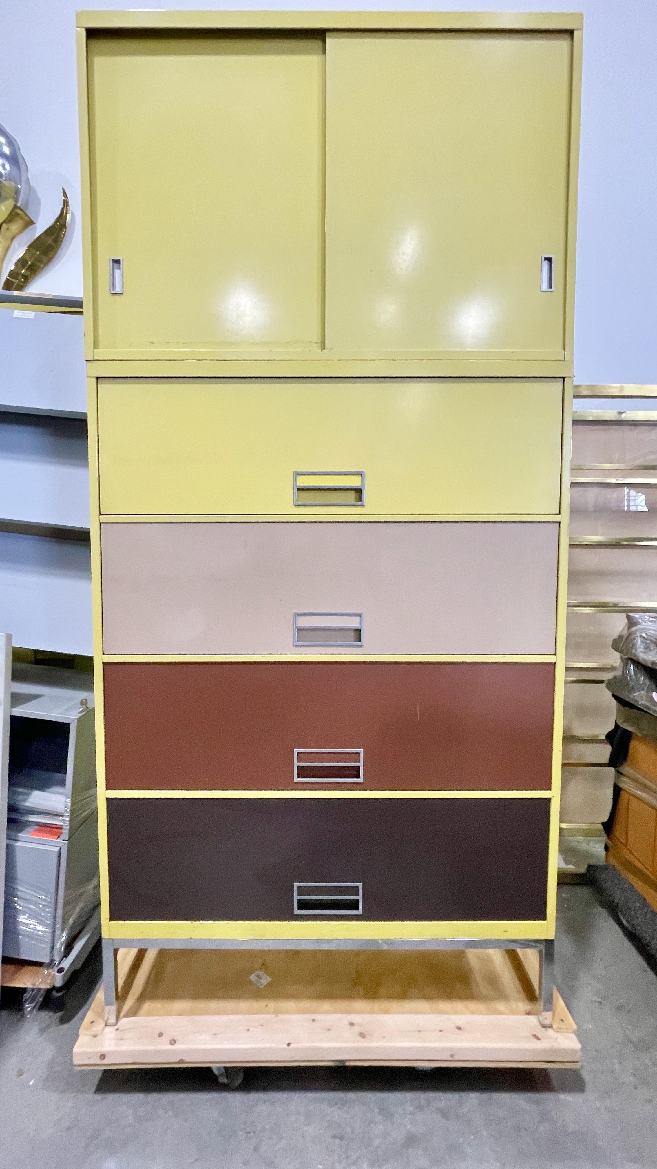 Steelcase Broadside Lateral File Cabinet on Chrome Base (2 avail) For Sale 6