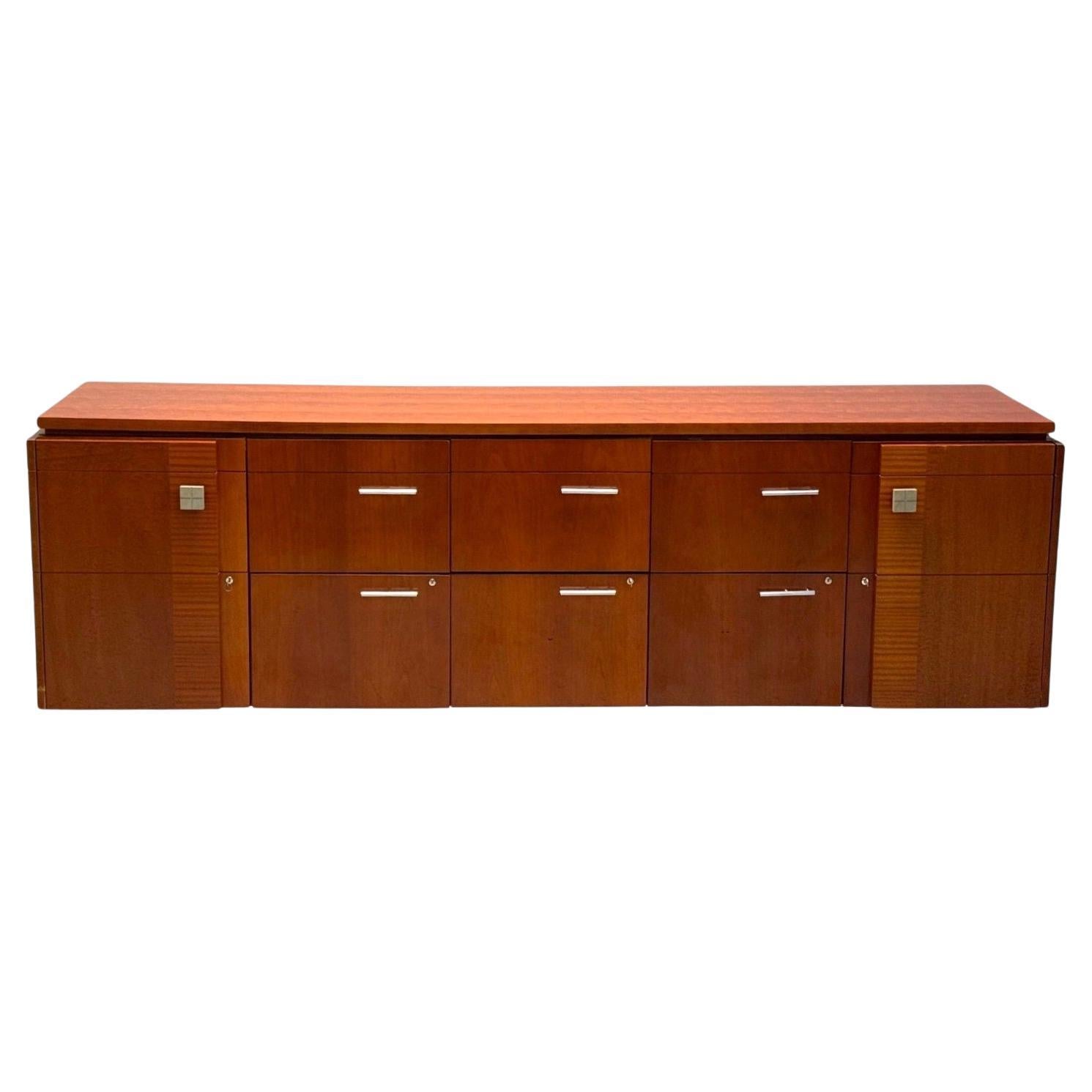 Steelcase, Cherrywood, Steel, Sideboard, USA, 2000s