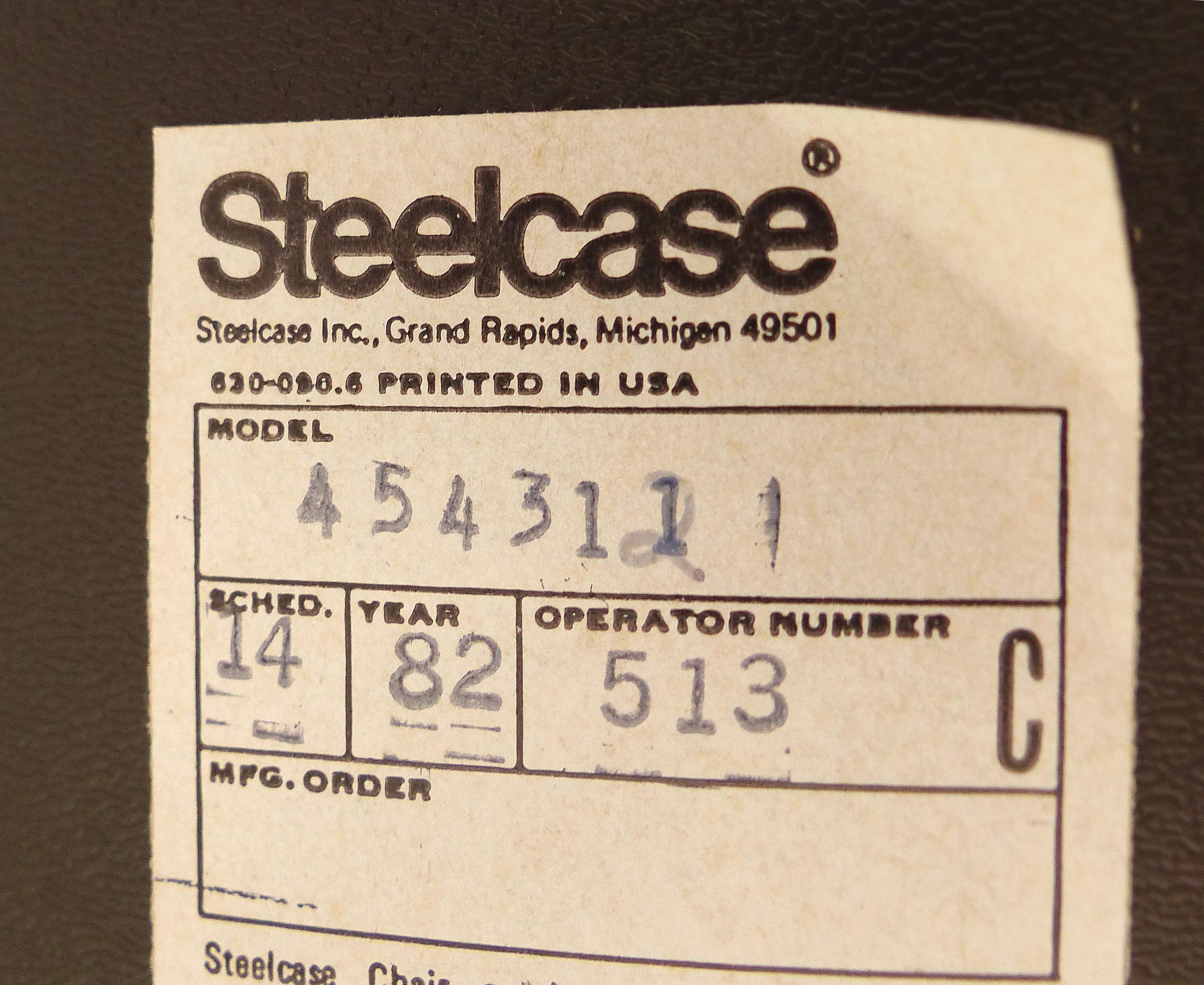 Steelcase Furniture Company Adjustable Swivel and Tilting Armchair, 1982 5