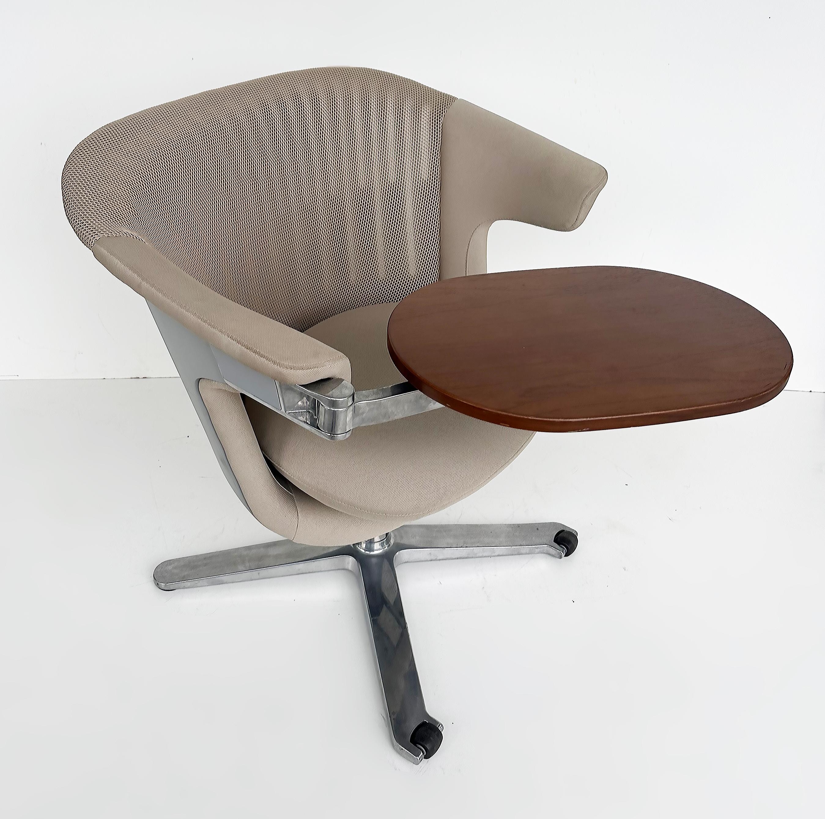 steelcase chair with tablet arm