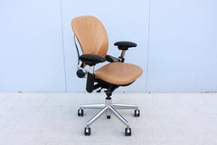 Steelcase Leap Coach Limited Edition Ergonomic Desk Chair in Camel Tan Leather