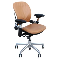 Steelcase Leap Coach Limited Edition Ergonomic Desk Chair in Camel Tan Leather