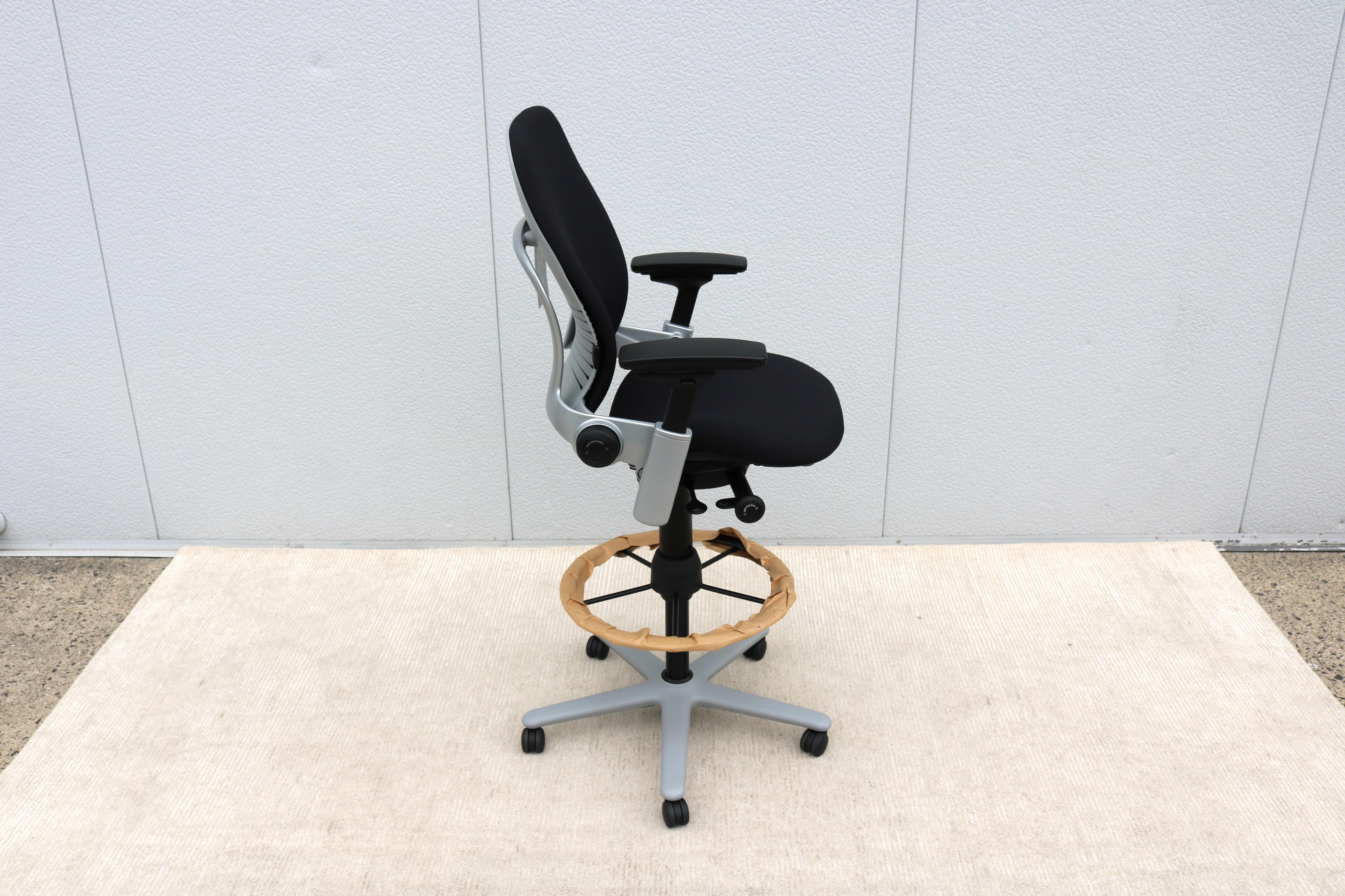 Steelcase Leap Silla Ergonómica Taburete de Tejido Negro Totalmente Ajustable, Nueva a Estrenar 6