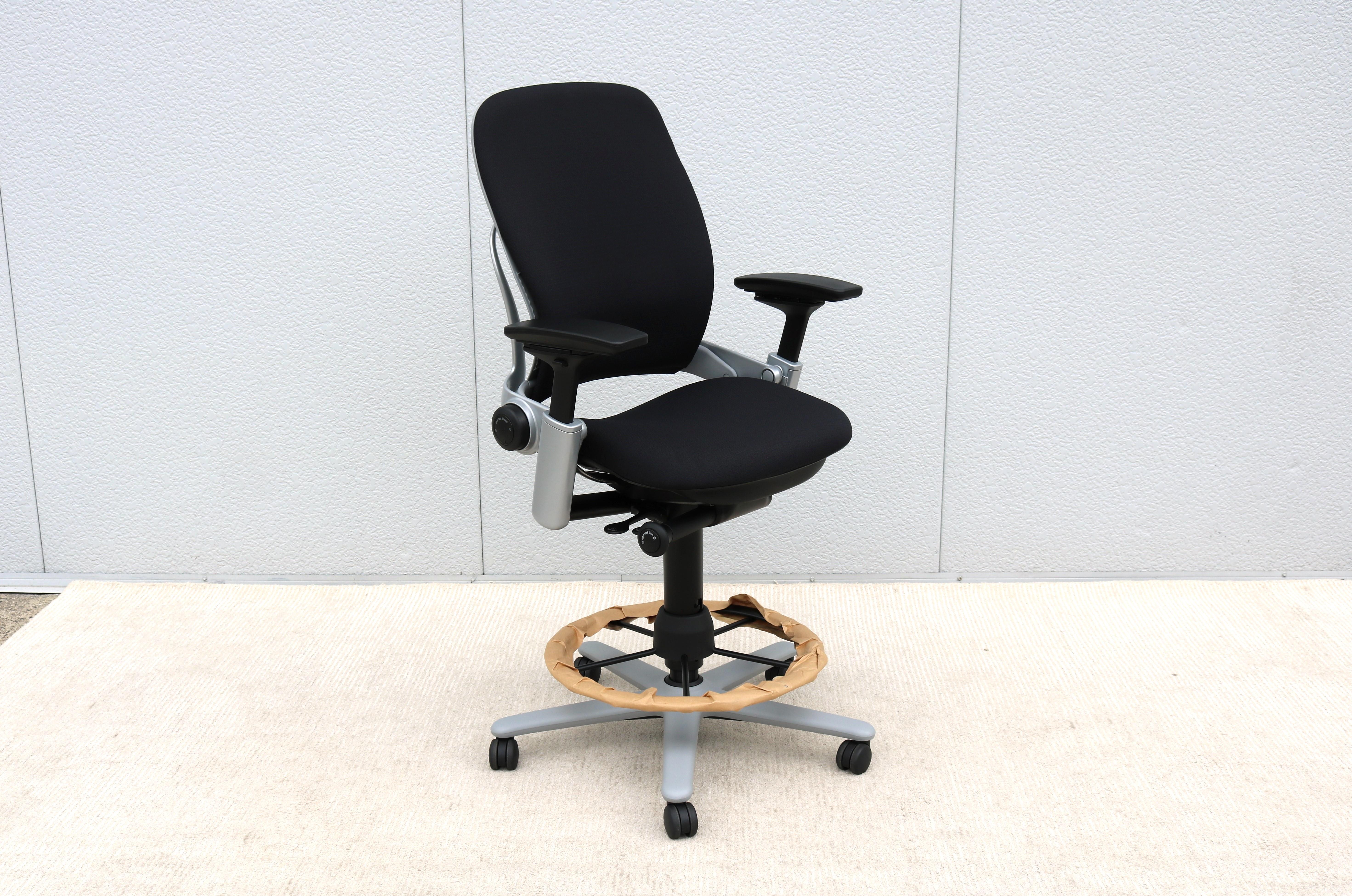 Steelcase Leap Silla Ergonómica Taburete de Tejido Negro Totalmente Ajustable, Nueva a Estrenar 7