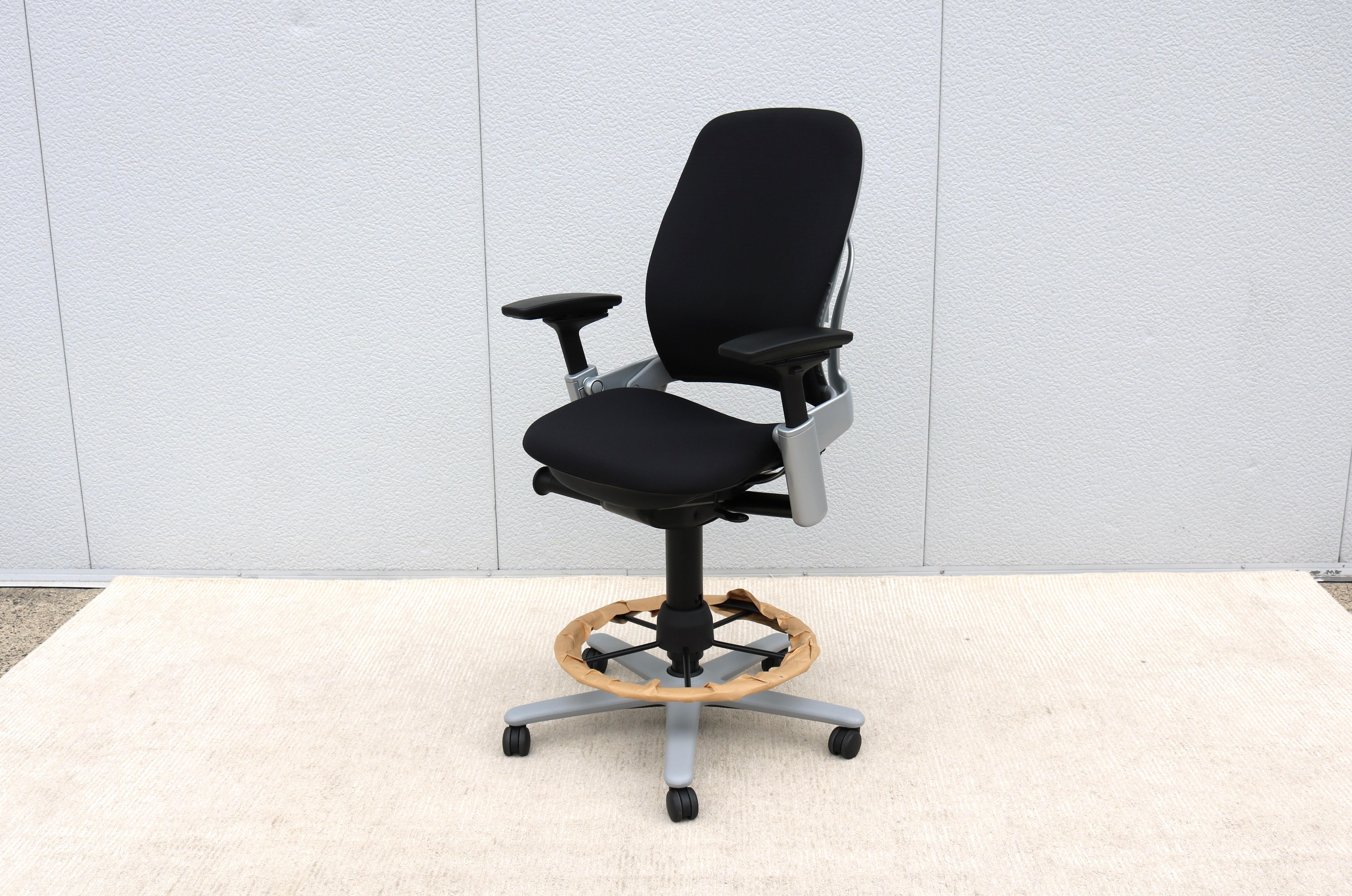 Steelcase Leap Silla Ergonómica Taburete de Tejido Negro Totalmente Ajustable, Nueva a Estrenar 8