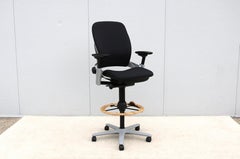 Steelcase Leap Silla Ergonómica Taburete de Tejido Negro Totalmente Ajustable, Nueva a Estrenar