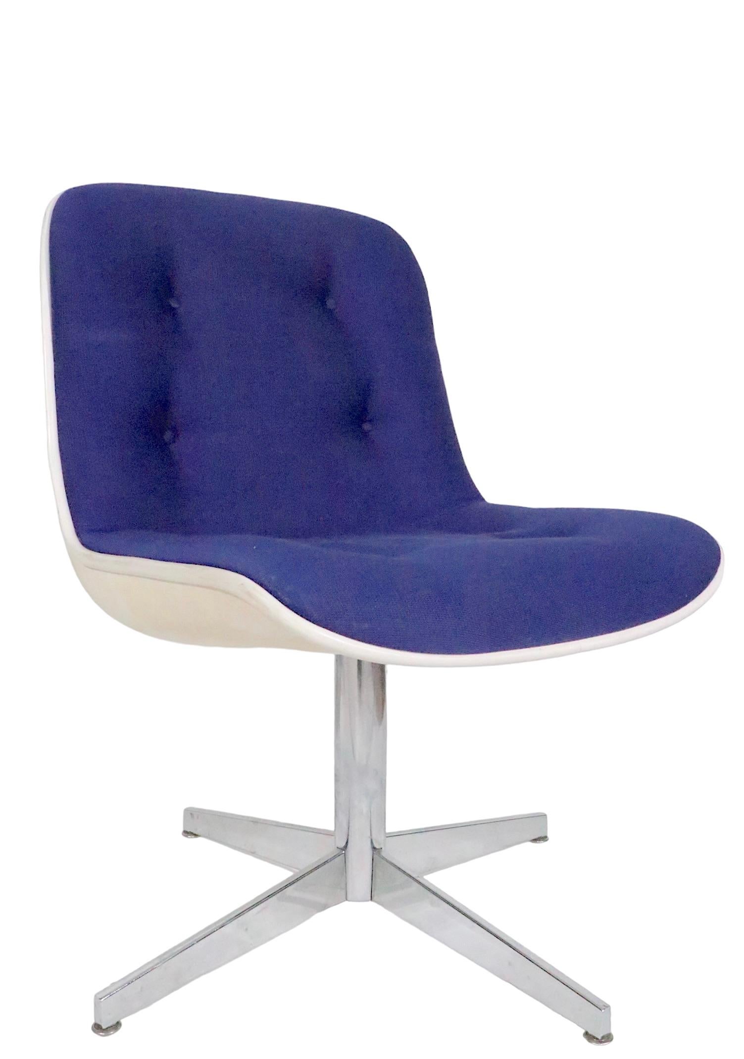 Steelcase Swivel  Chairs in the style of Pollack c.1970's 6 available In Good Condition For Sale In New York, NY