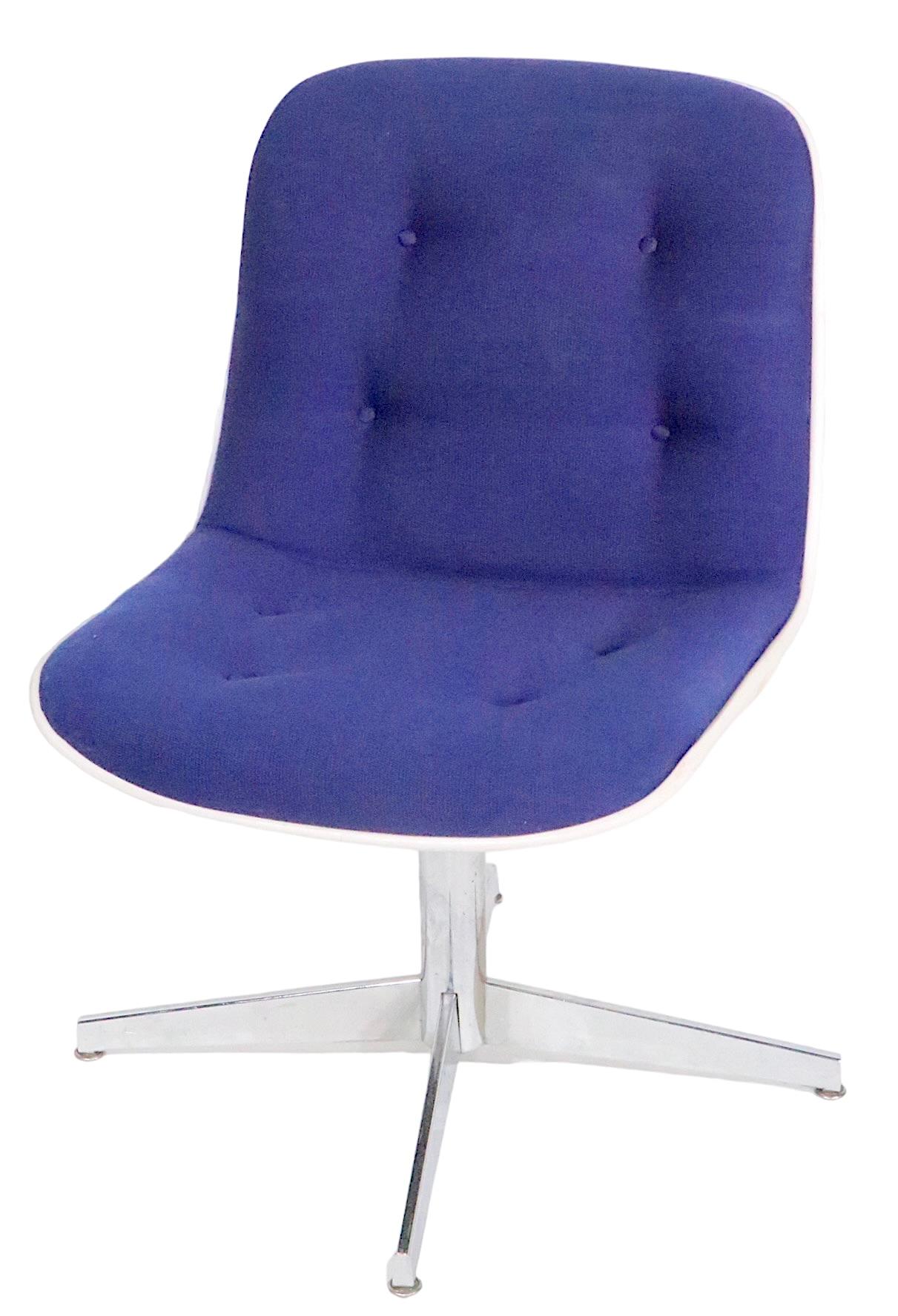 Late 20th Century Steelcase Swivel  Chairs in the style of Pollack c.1970's 6 available For Sale
