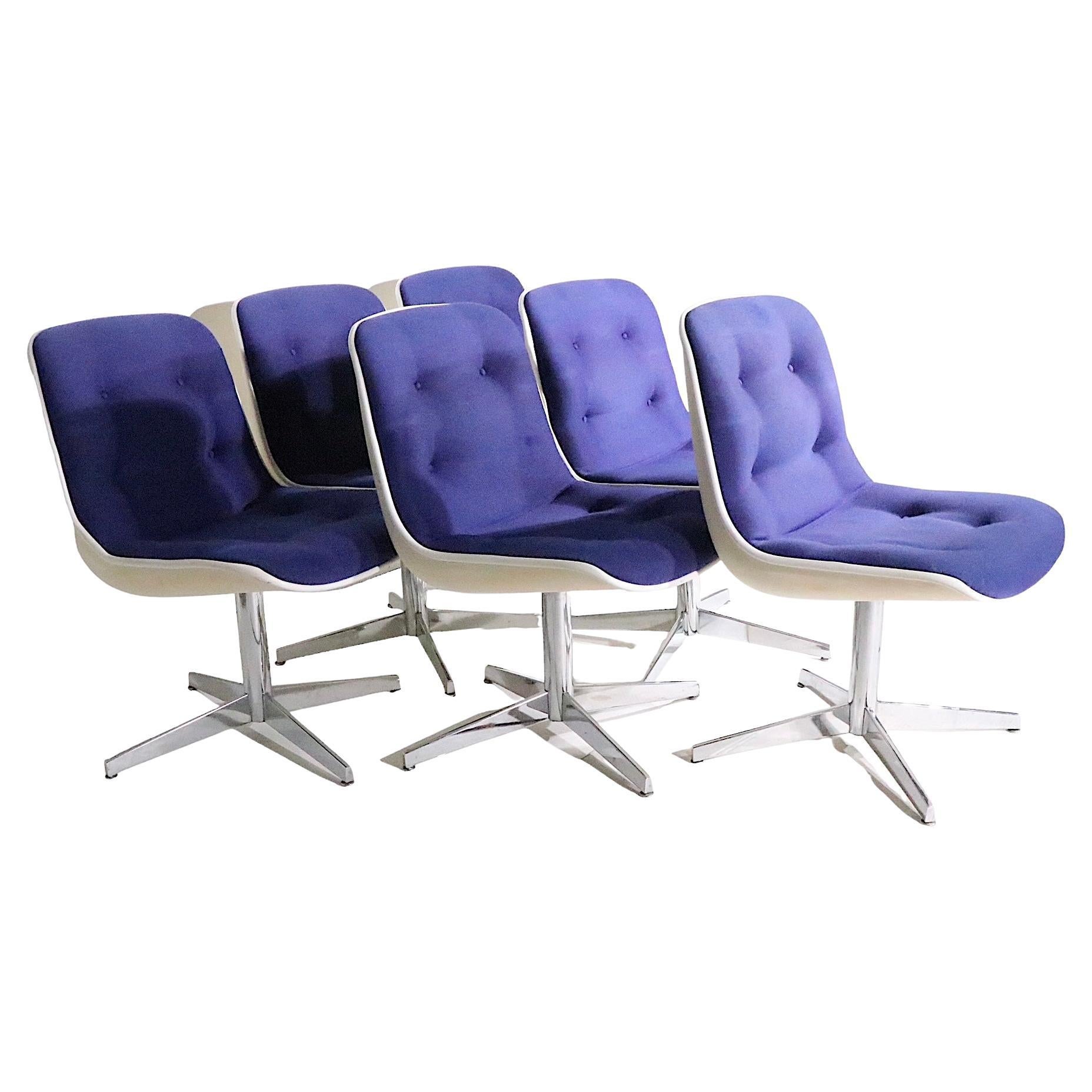Steelcase Swivel  Chairs in the style of Pollack c.1970's 6 available
