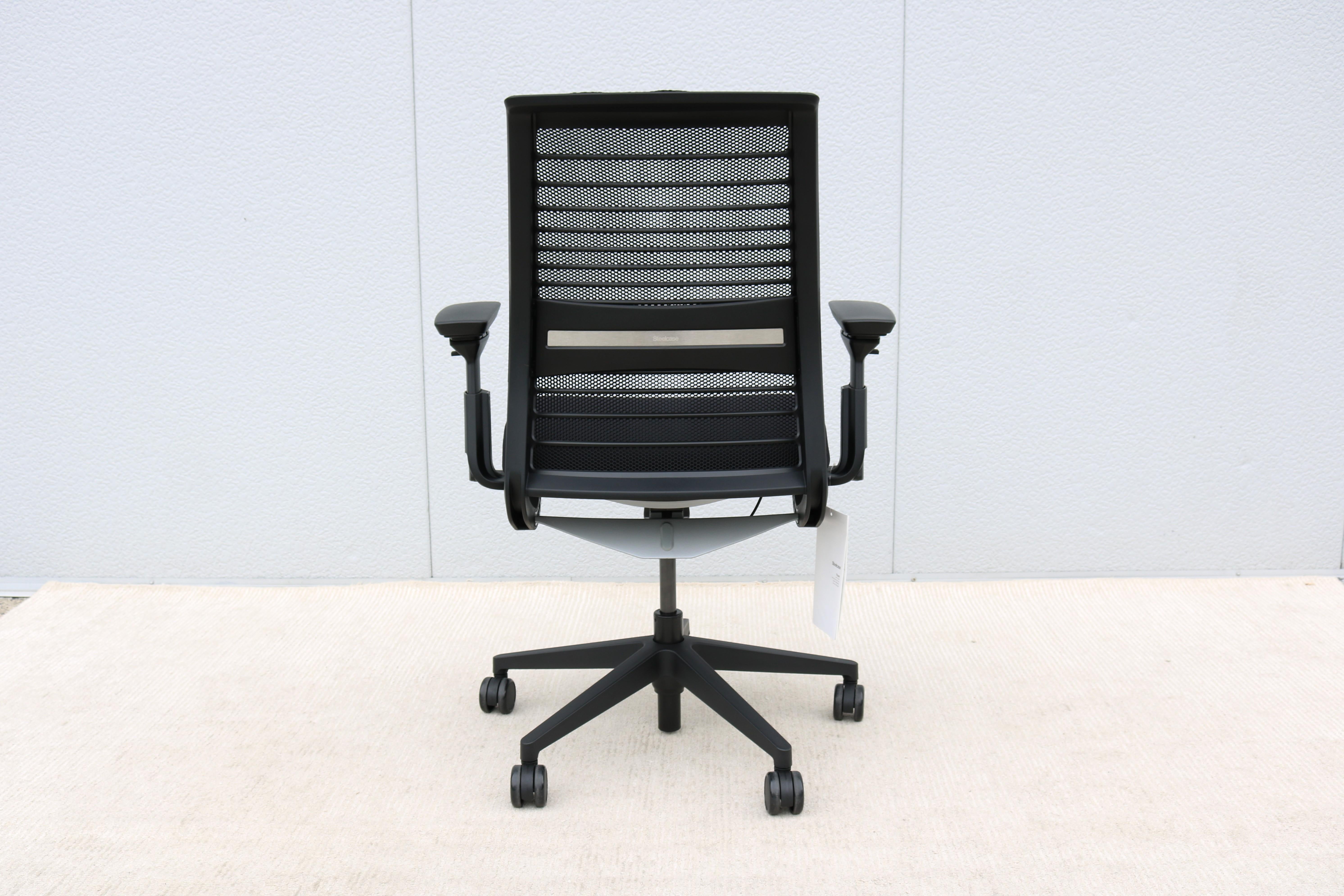 Steelcase Think V2 Ergonomic Executive Chair New Model Black Fabric, Brand New 5