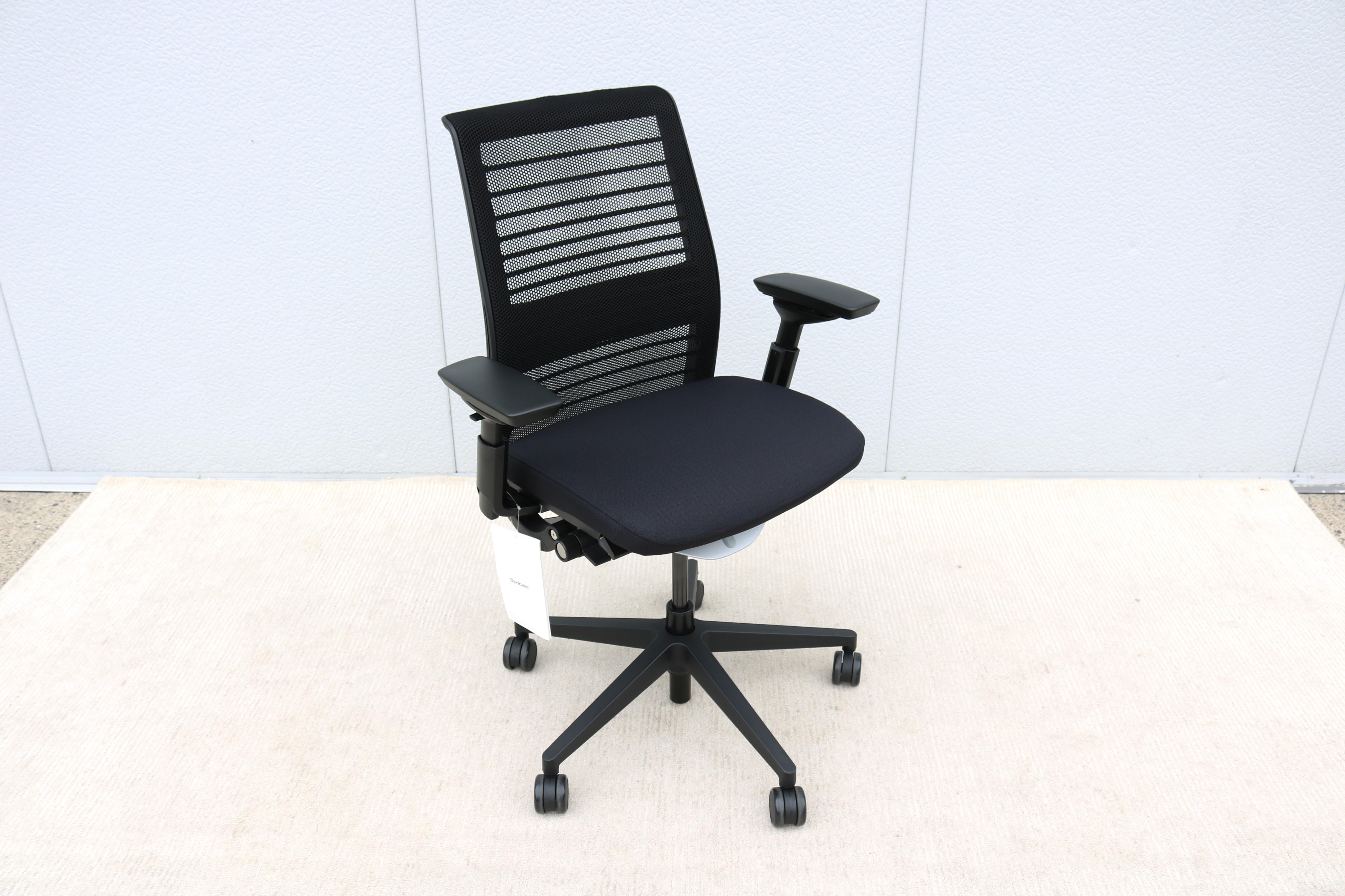 American Steelcase Think V2 Ergonomic Executive Chair New Model Black Fabric, Brand New