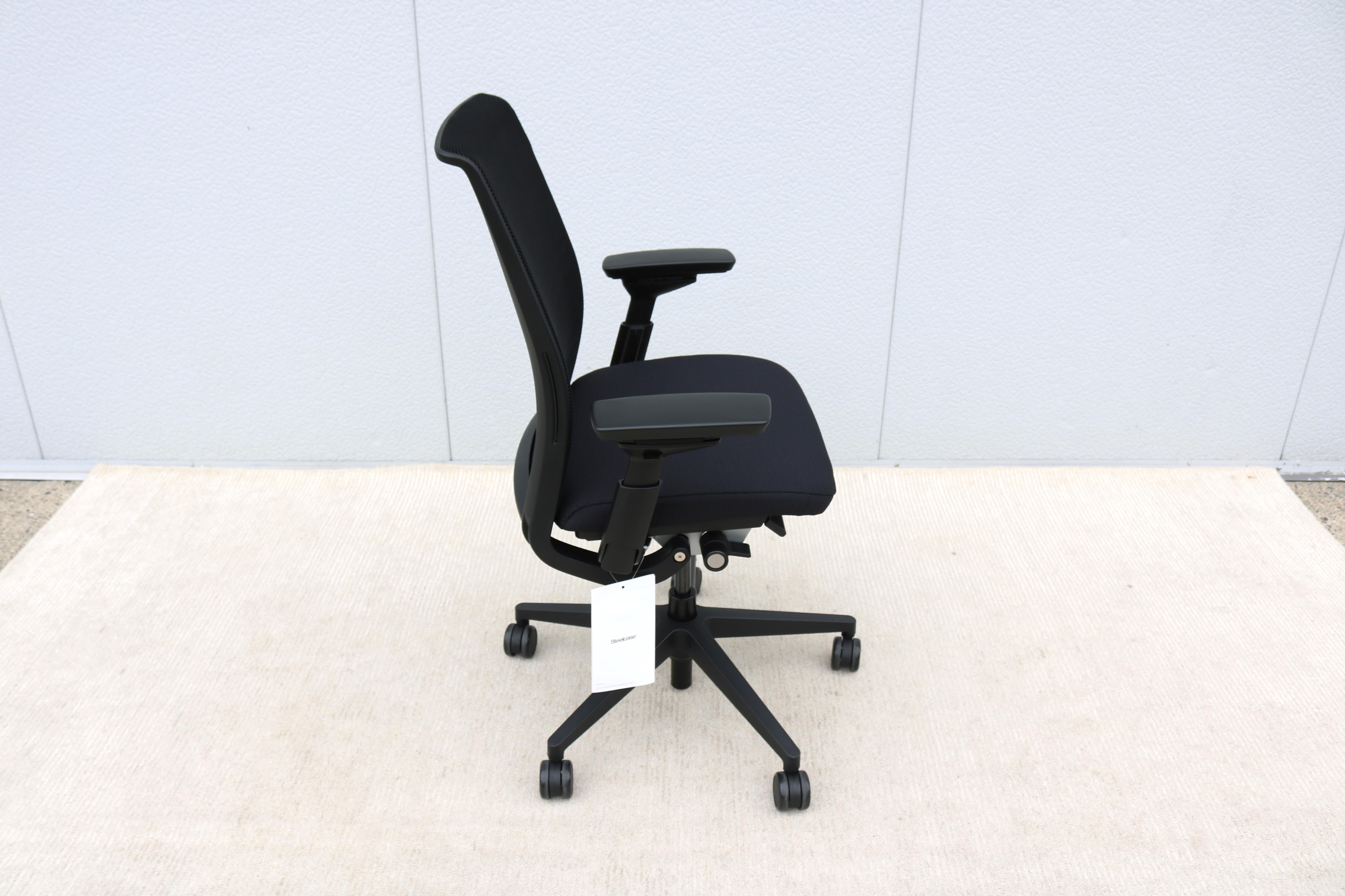 Steelcase Think V2 Ergonomic Executive Chair New Model Black Fabric, Brand New 3