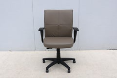 Steelcase Turnstone Jacket Ergonomic Executive Desk Chair in Taupe Leather, New