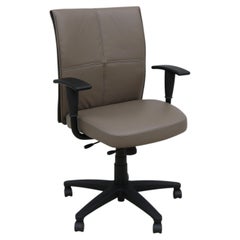 Steelcase Turnstone Jacket Ergonomic Executive Desk Chair in Taupe Leather, New