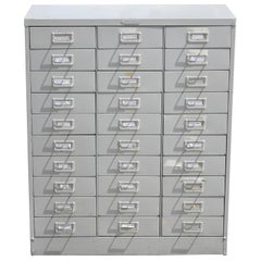 Used Steelmaster Industrial Steel Machinist 30 Drawer Storage Tool Chest Cabinet