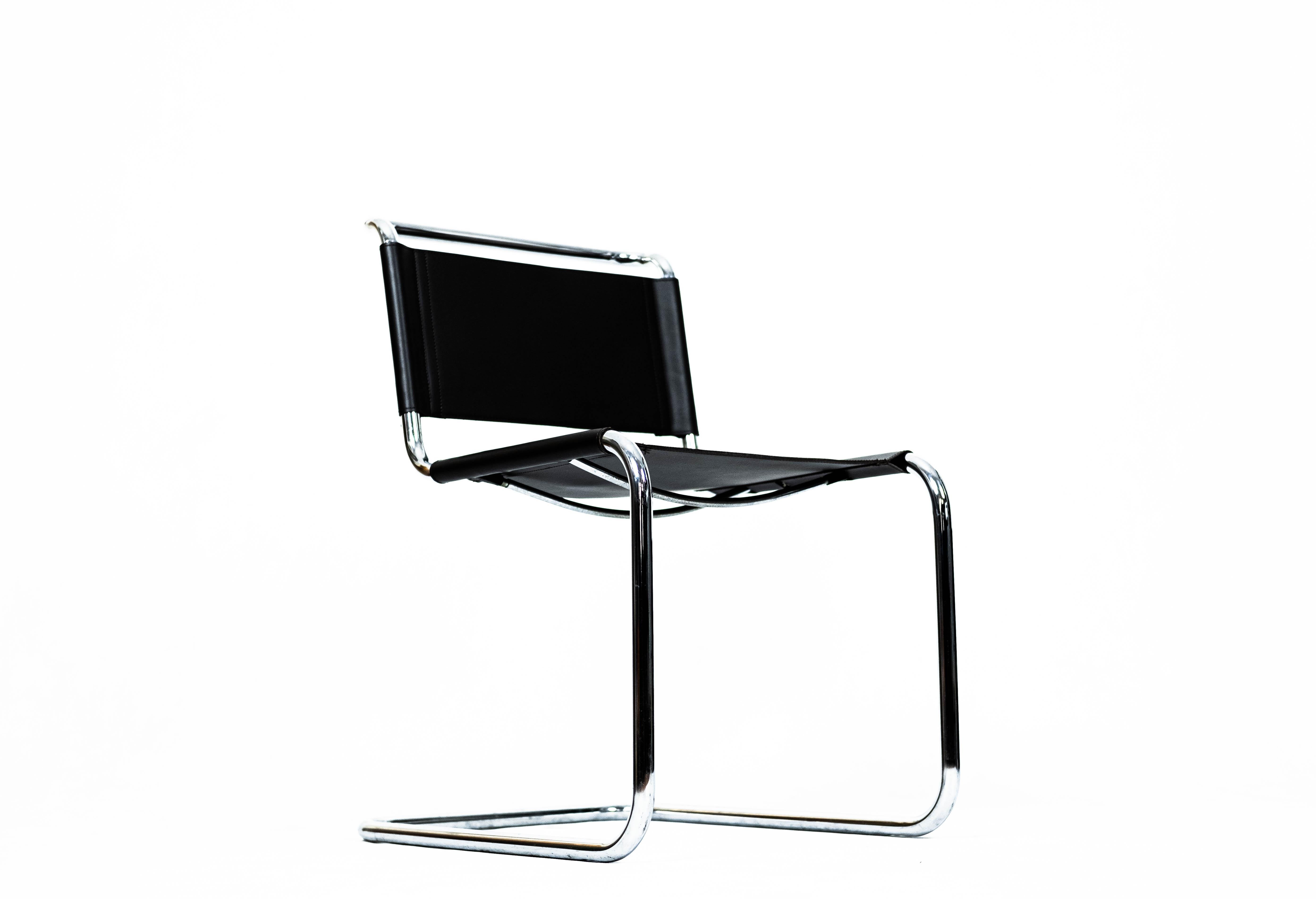 Austrian Steelpipe Chair in Style of Mart Stam/Bauhaus, circa 1970 For Sale