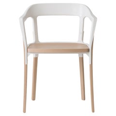 Stuhl aus Stahlholz in Natur/Weiß von Ronan & Erwan Boroullec für MAGIS