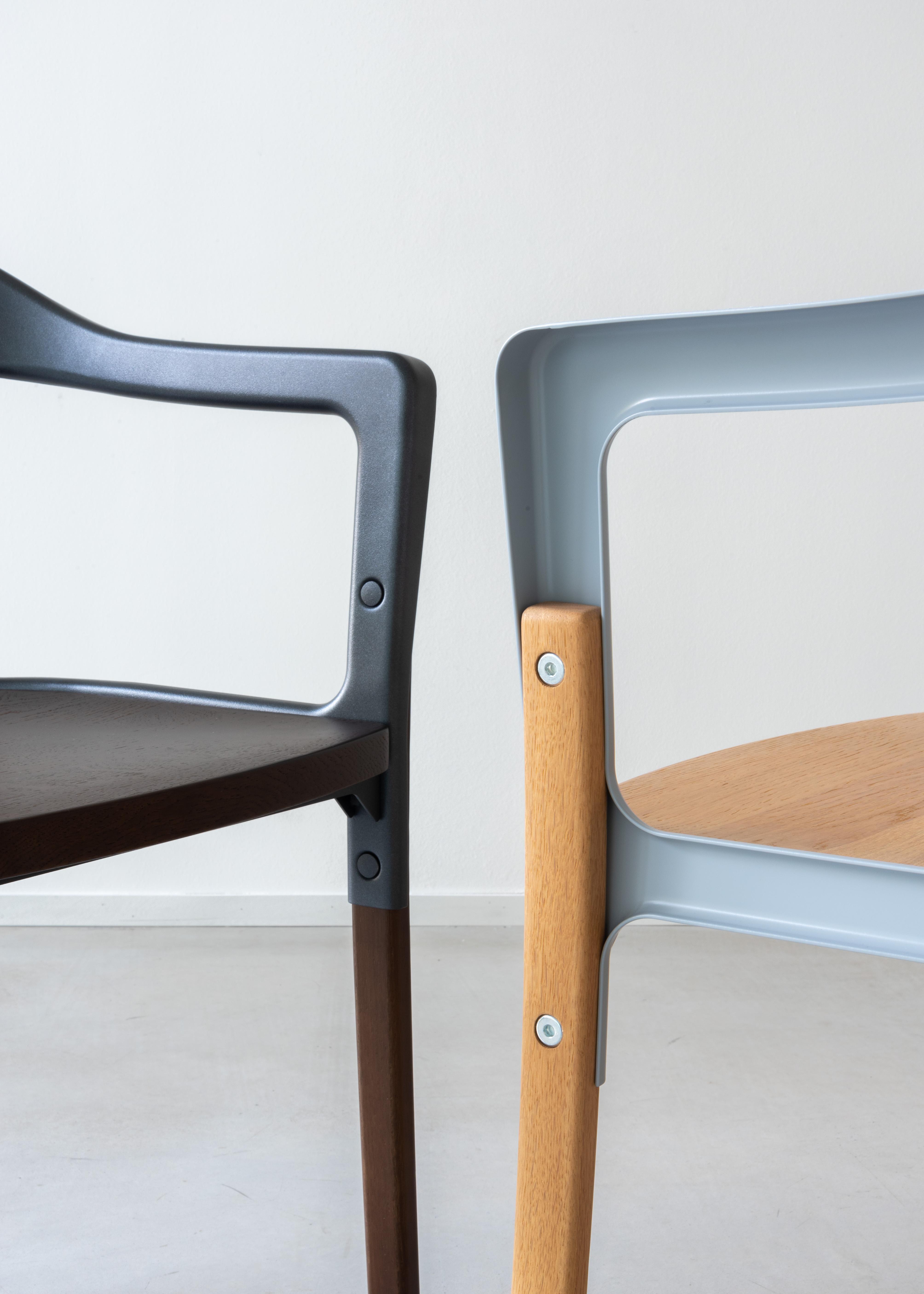 Chaise en bois d'acier en noyer/noir par Ronan & Erwan Boroullec pour Magis en vente 5