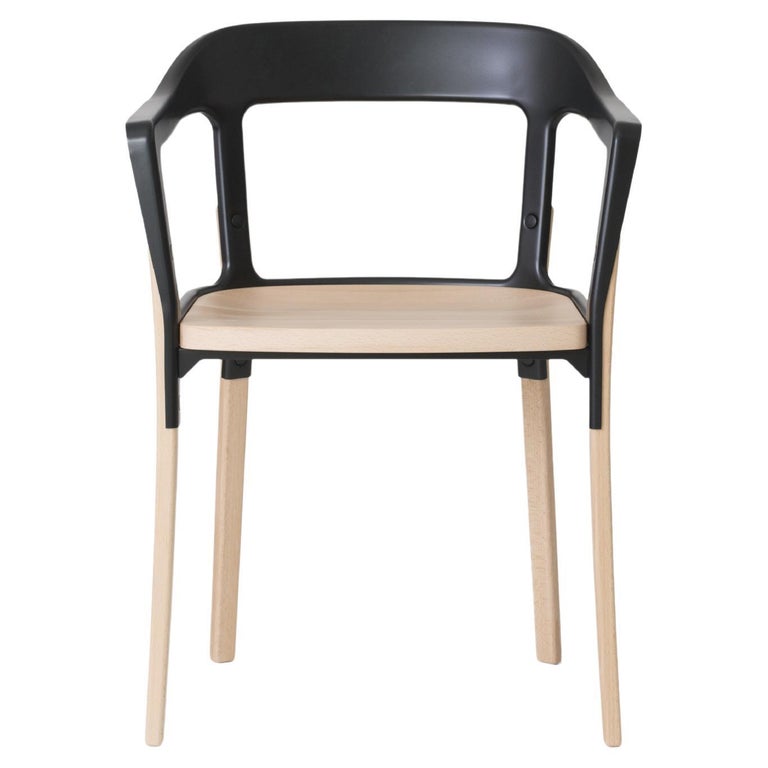 Steelwood Chair in Walnut/Black by Ronan and Erwan Boroullec for 