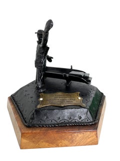 Steelworker Iron Casting Statue Memorabilia on Shift Comrades Austria 1956