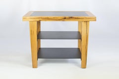 Steelyard Kitchen Island in White Oak and Blackened Steel Finish